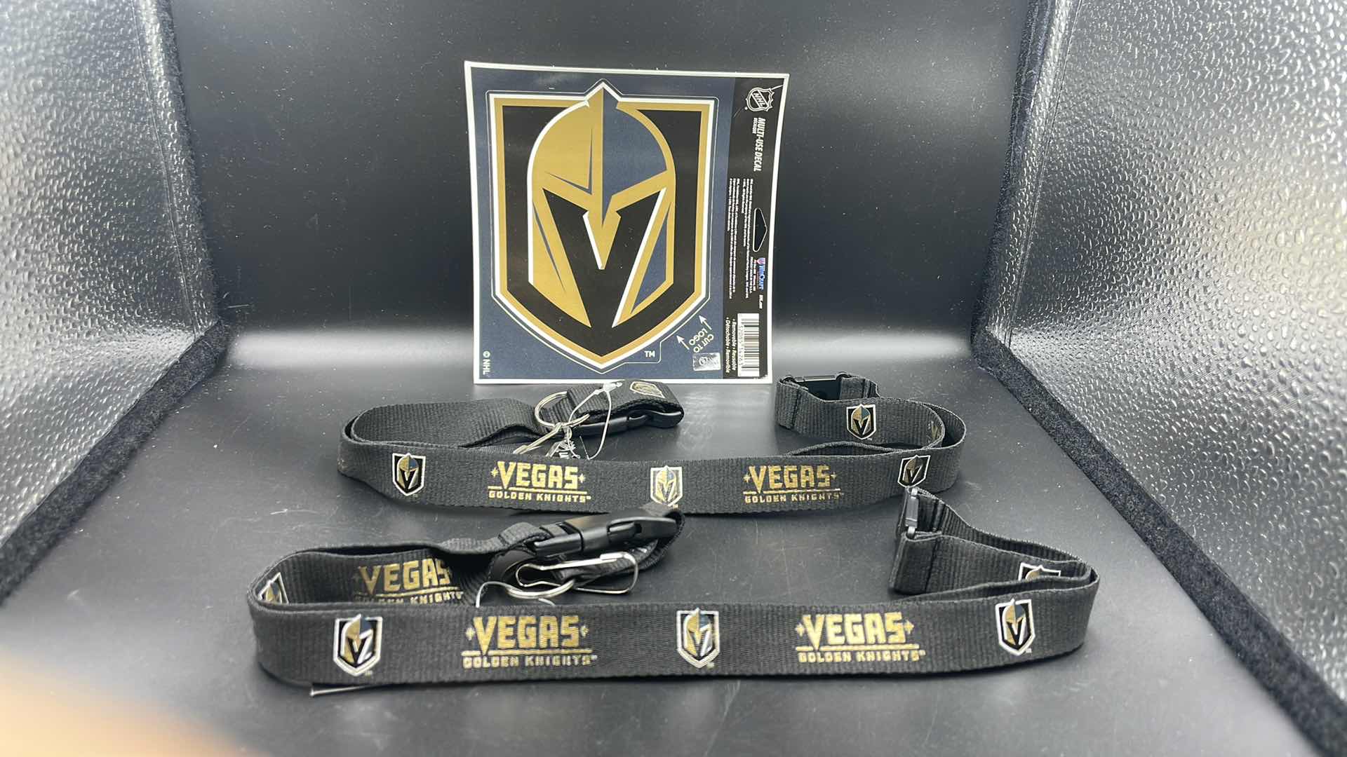 Photo 1 of 3 PC VEGAS GOLDEN KNIGHTS CAR DECAL STICKER AND LANYARD