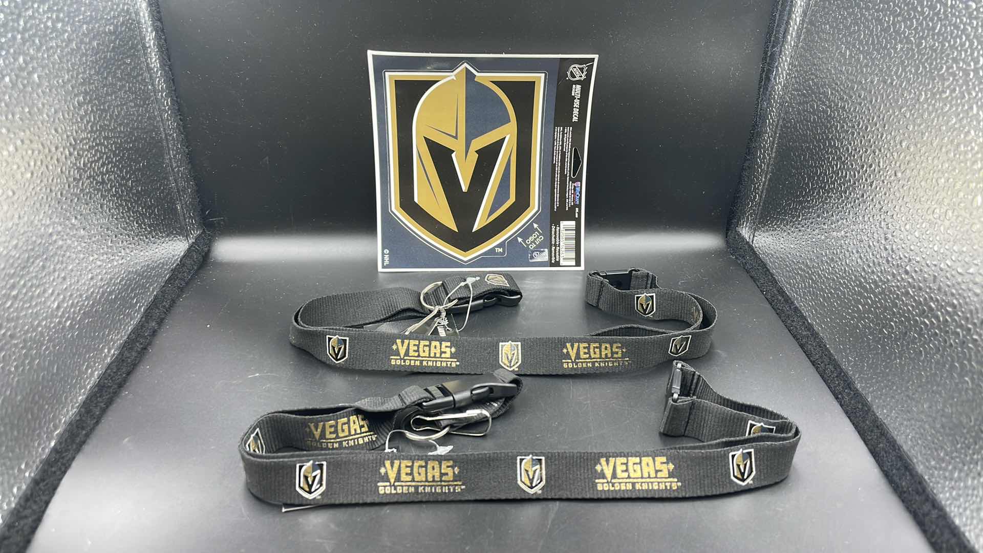 Photo 1 of 3 PC VEGAS GOLDEN KNIGHTS CAR DECAL STICKER AND LANYARD