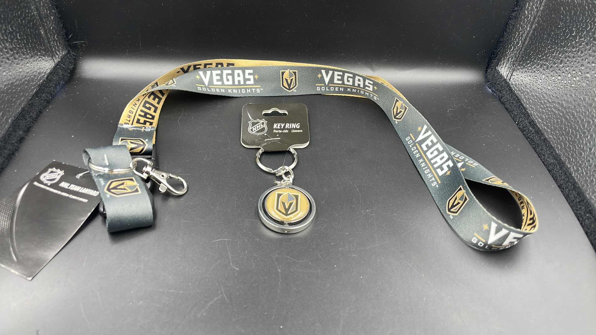 Photo 1 of 2 PC VEGAS GOLDEN KNIGHTS LANYARD W KEY RING