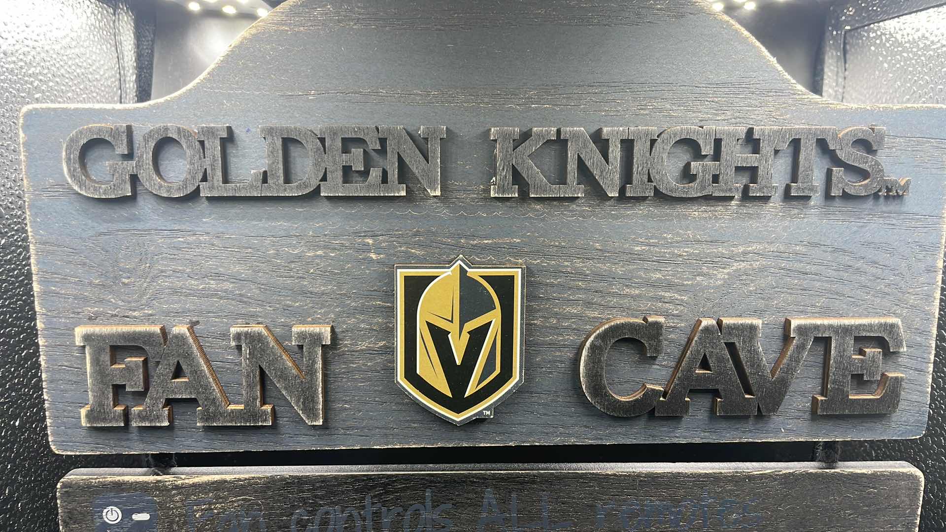 Photo 2 of VEGAS GOLDEN KNIGHTS WOOD WALL DECOR 12” X 15”