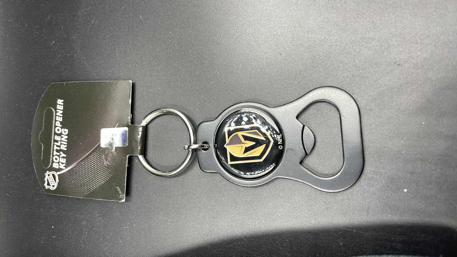 Photo 3 of 2 PC VEGAS GOLDEN KNIGHTS BOTTLE OPENER KEY RING W UTILITY GLOVES