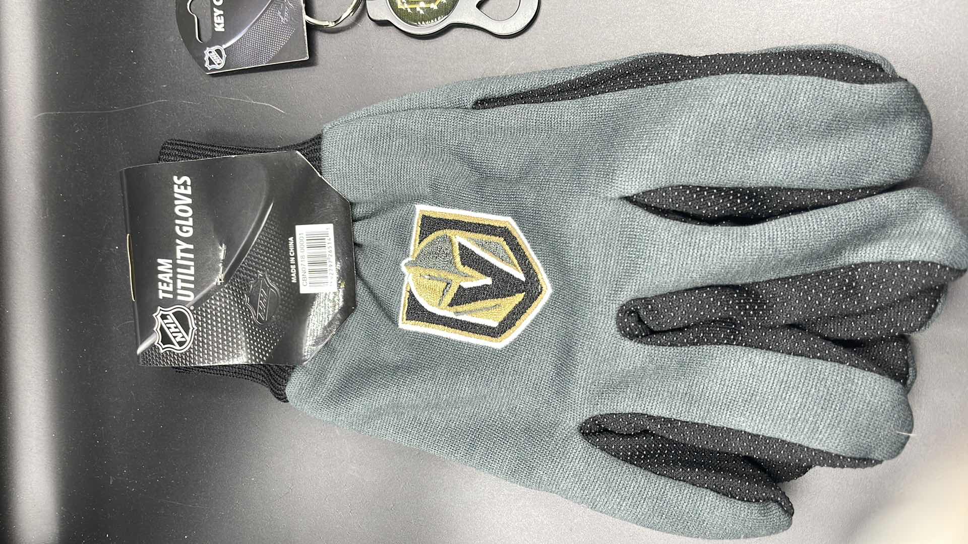 Photo 2 of 2 PC VEGAS GOLDEN KNIGHTS BOTTLE OPENER KEY RING W UTILITY GLOVES