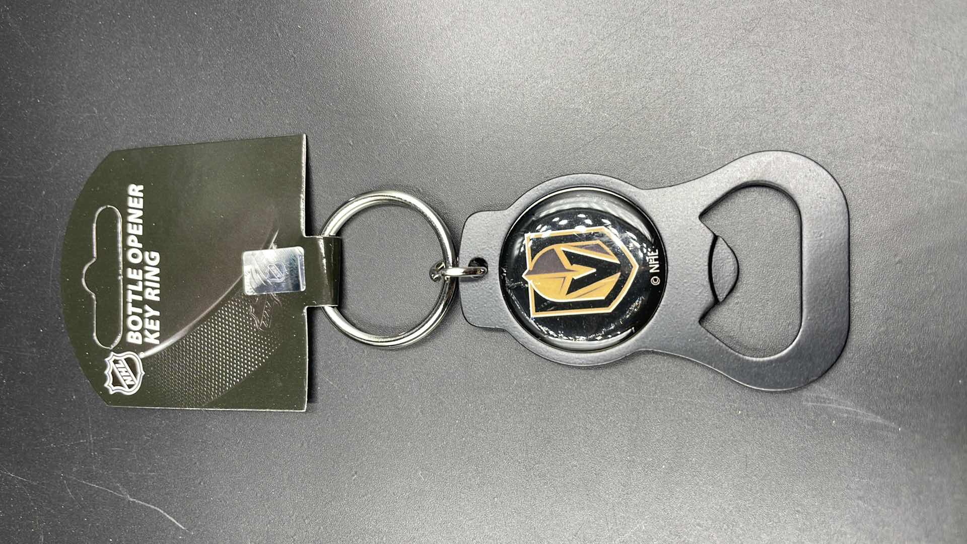 Photo 3 of 2 PC VEGAS GOLDEN KNIGHTS BOTTLE OPENER KEY RING W UTILITY GLOVES