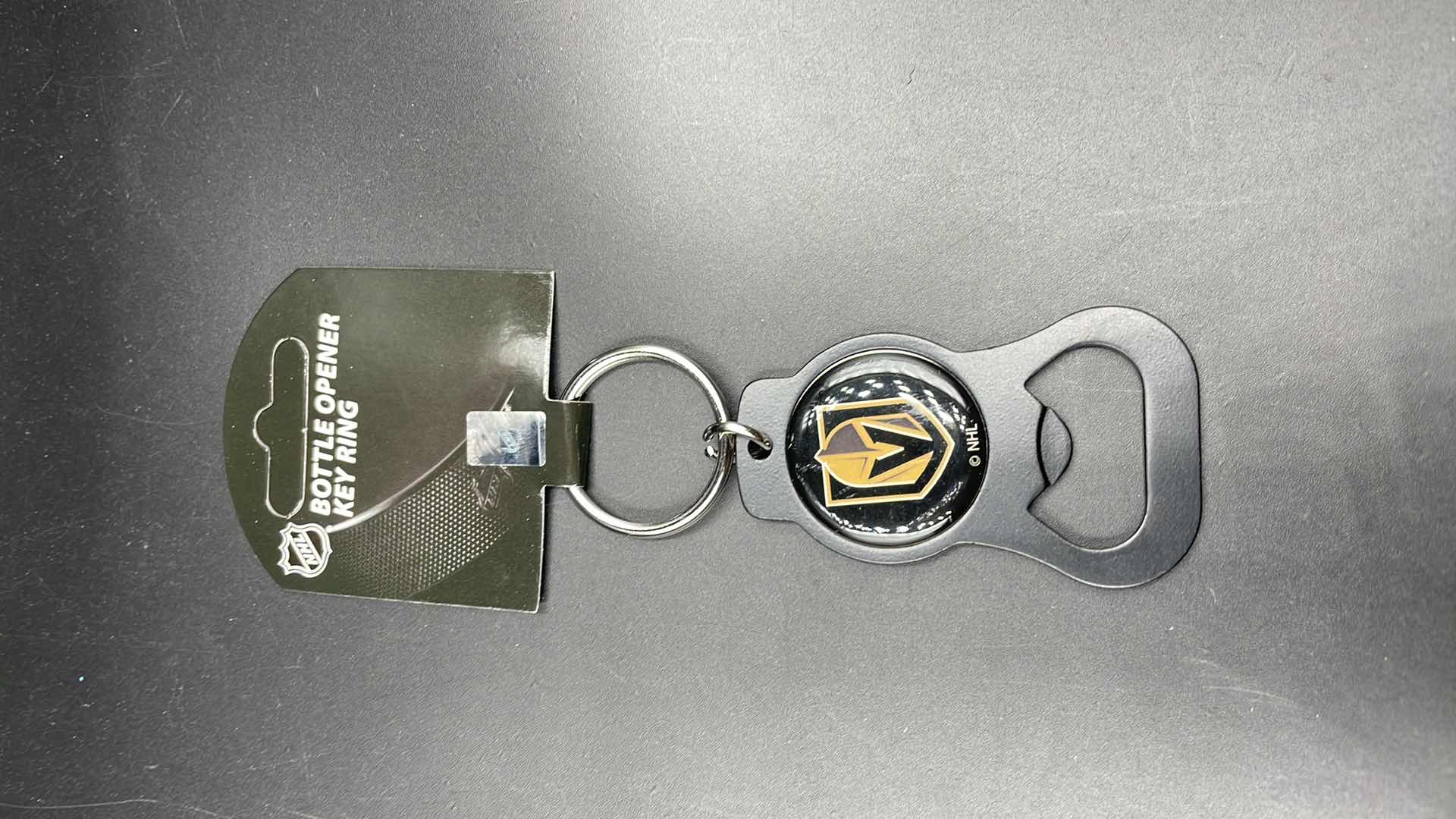 Photo 3 of 2 PC VEGAS GOLDEN KNIGHTS BOTTLE OPENER KEY RING W UTILITY GLOVES