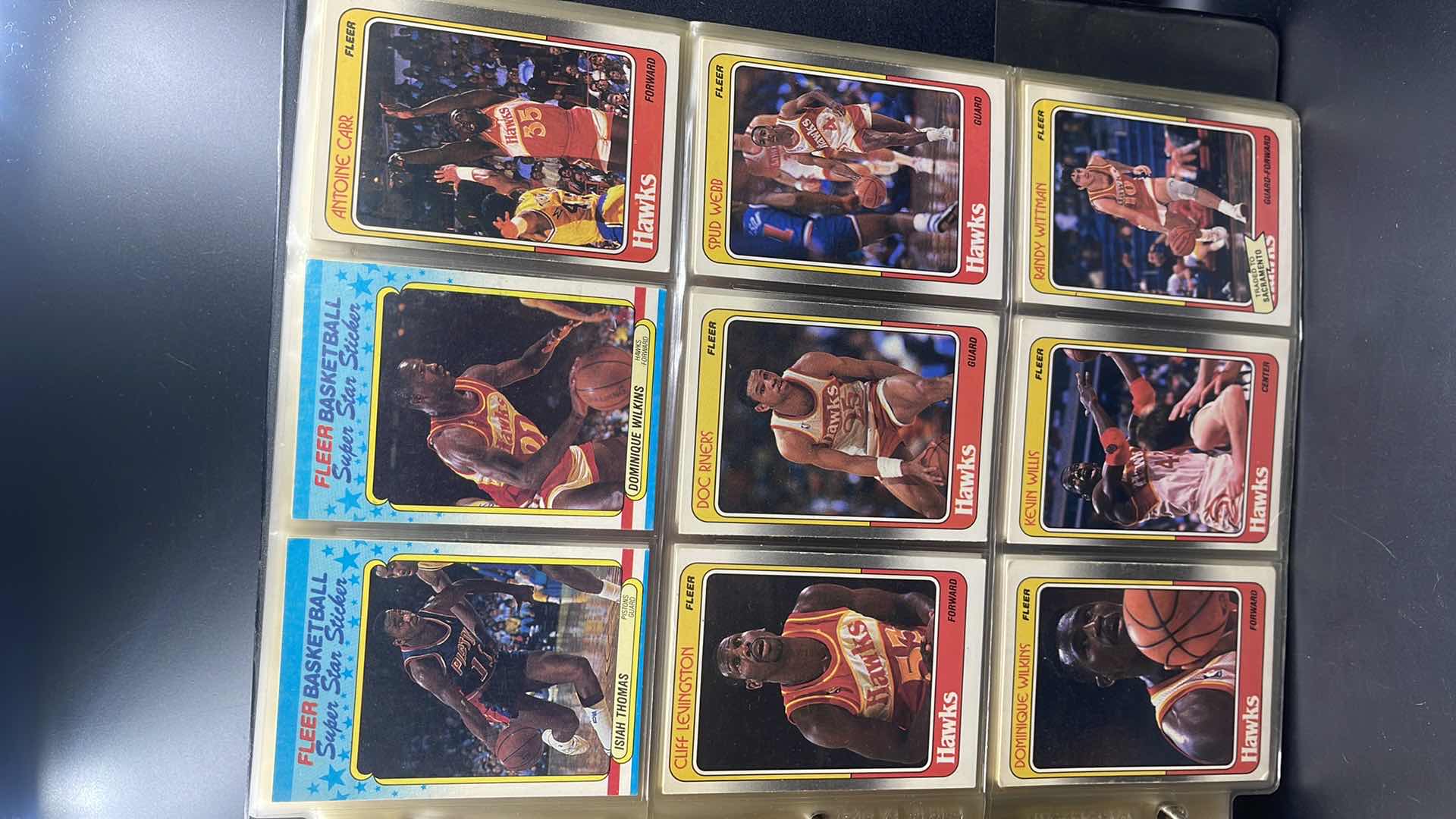 Photo 2 of 1988 NBA FLEER BASKETBALL CARDS W BINDER