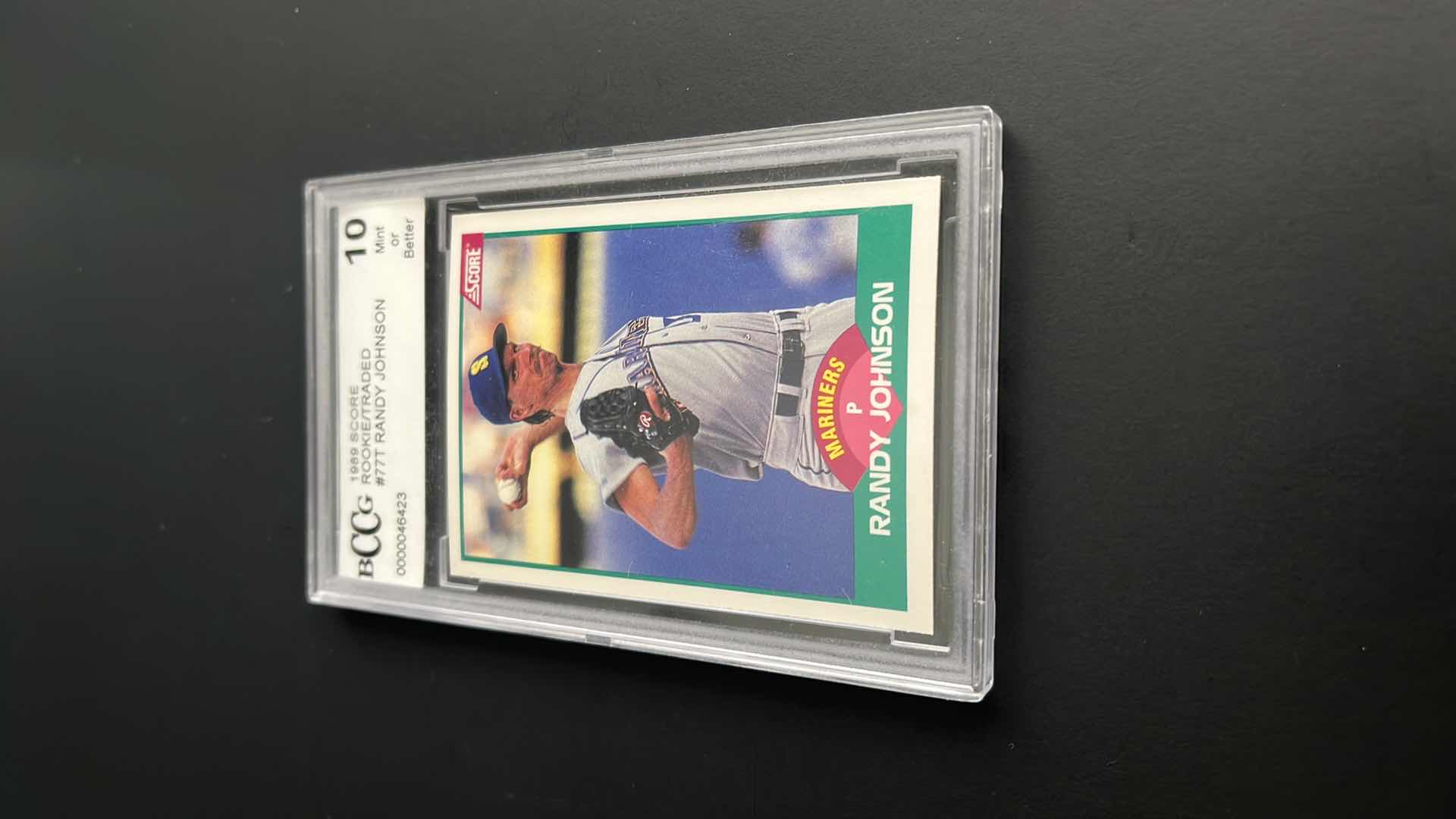 Photo 2 of 1989 RANDY JOHNSON ROOKIE SCORE CARD 77T RATED 10