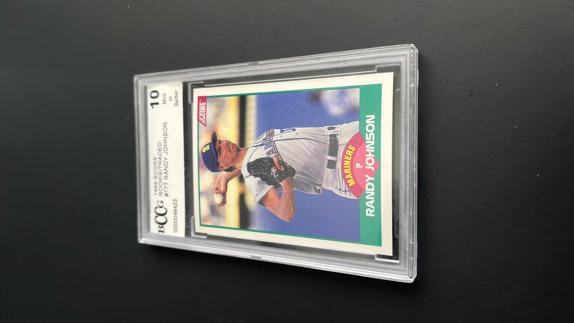 Photo 1 of 1989 RANDY JOHNSON ROOKIE SCORE CARD 77T RATED 10