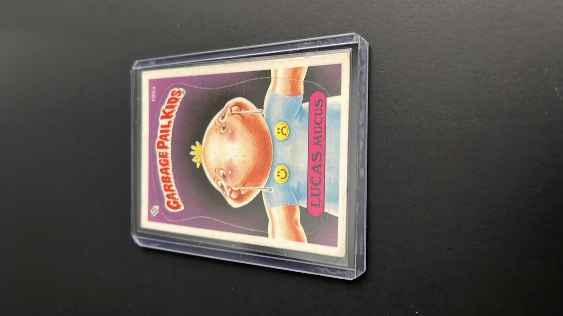 Photo 1 of 1986 GARBAGE PAIL KIDS LUCAS MUCUS TOPPS CARD 195