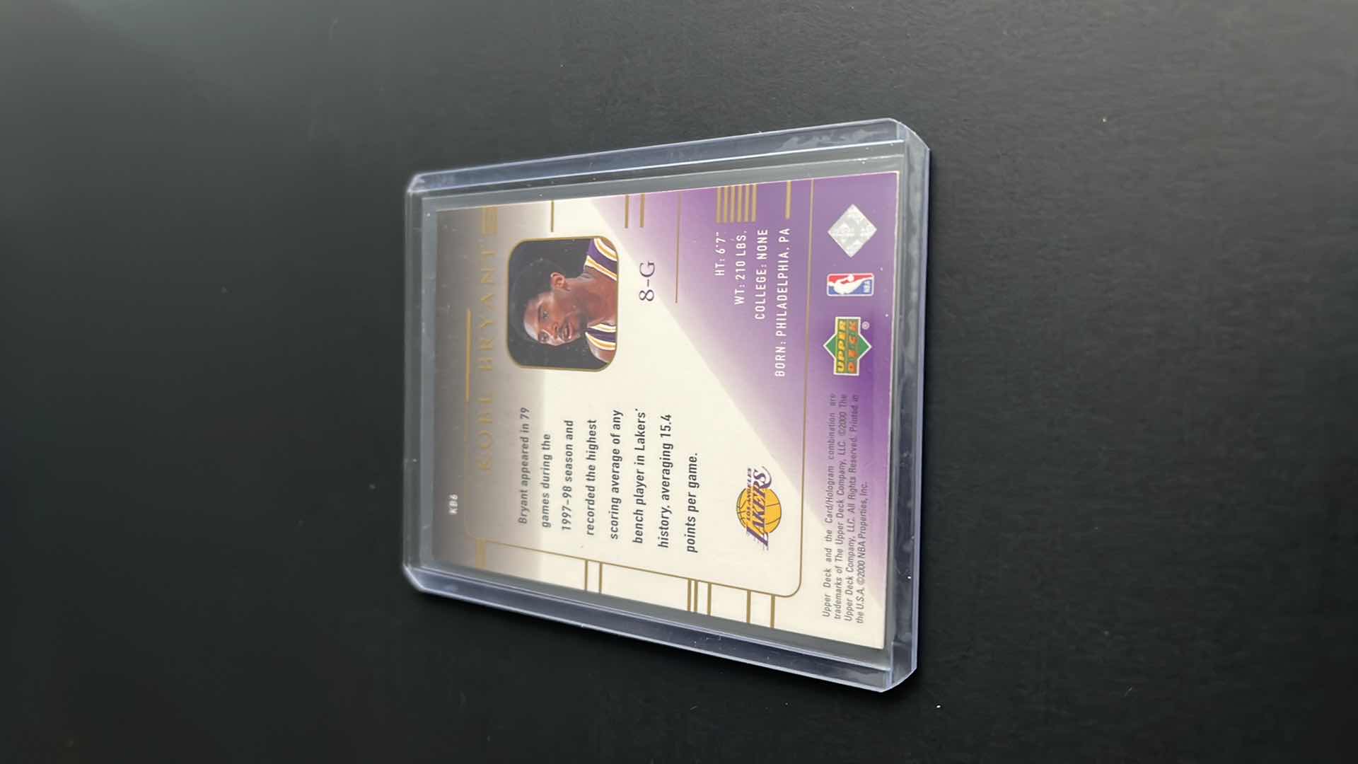 Photo 2 of 2000 KOBE BRYANT UPPER DECK CARD KB6