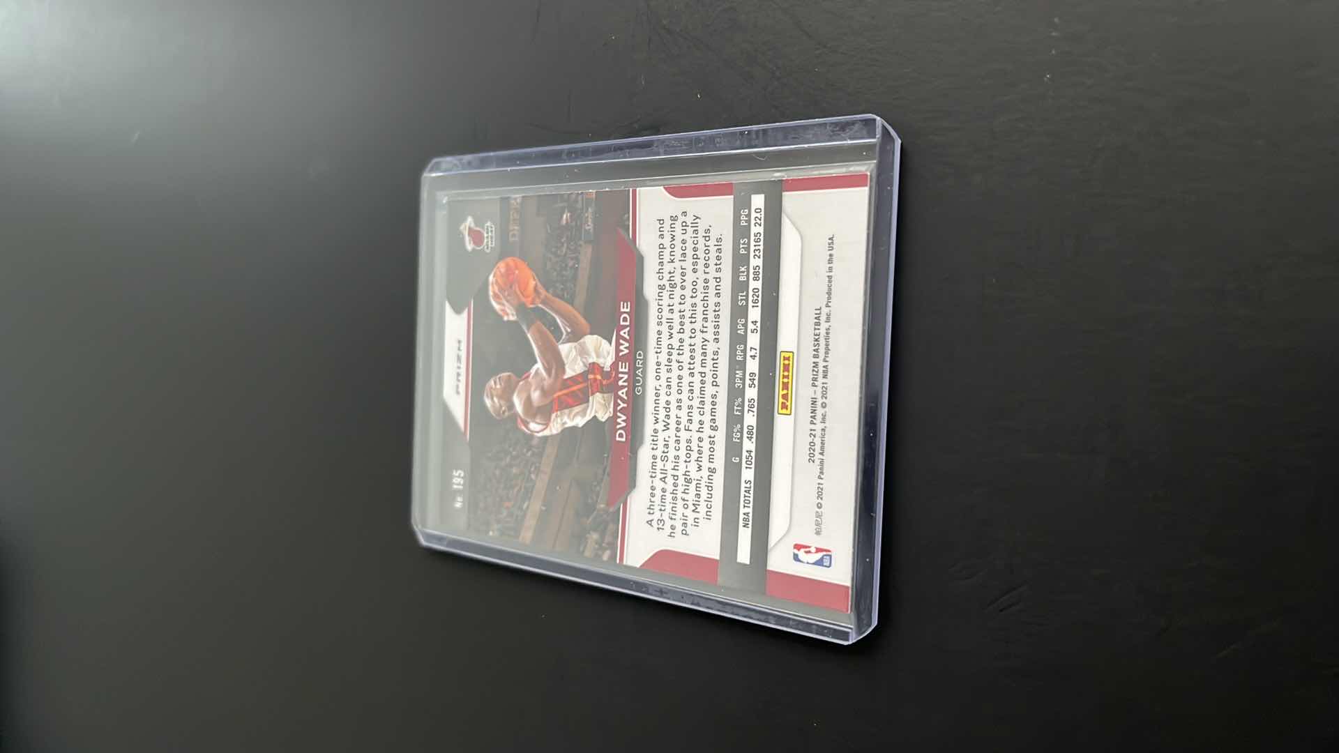 Photo 2 of 2020 DWAYNE WADE PANINI RED PRIZM CARD 195