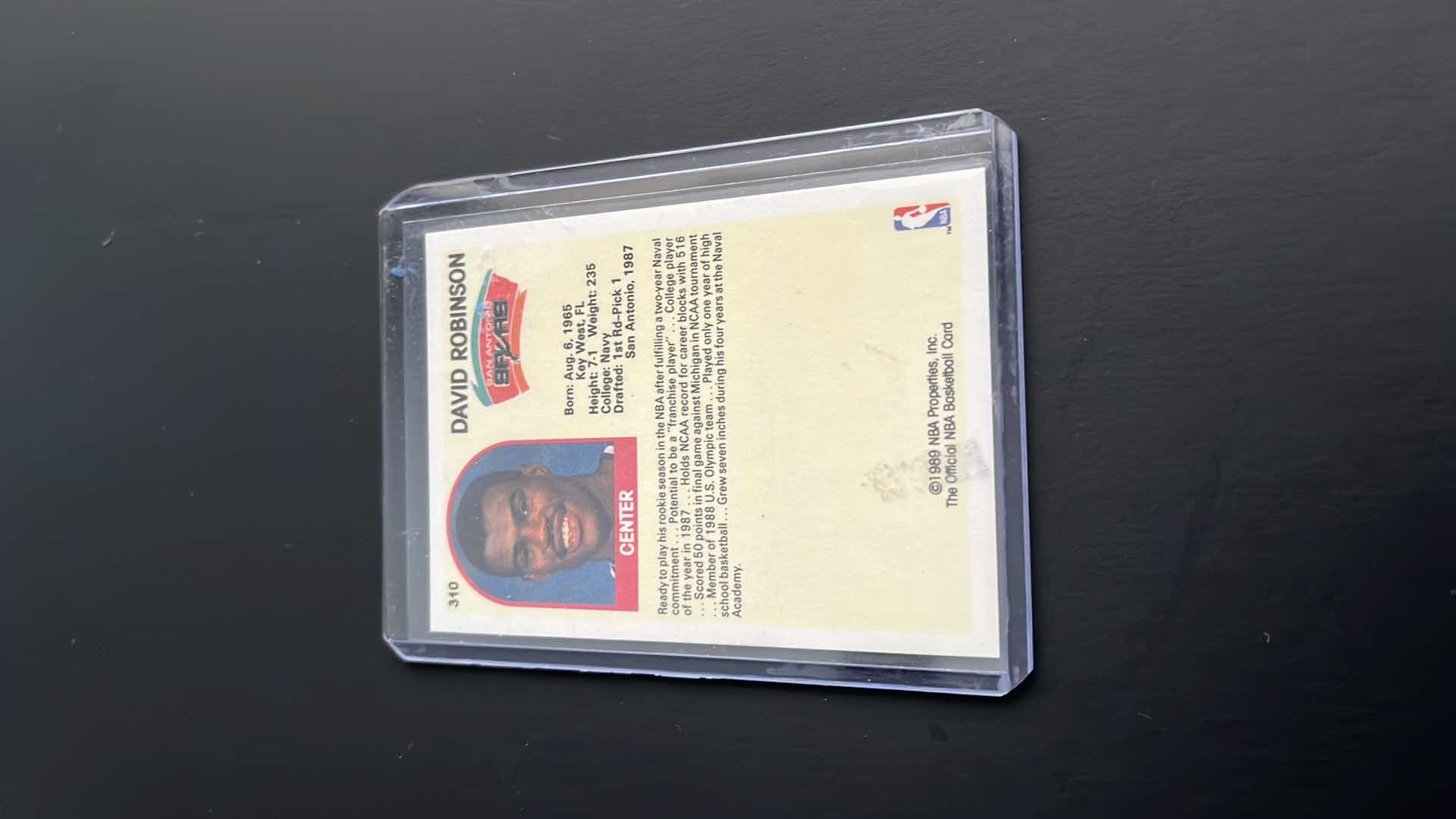 Photo 2 of 1989 DAVID ROBINSON ROOKIE CARD 310