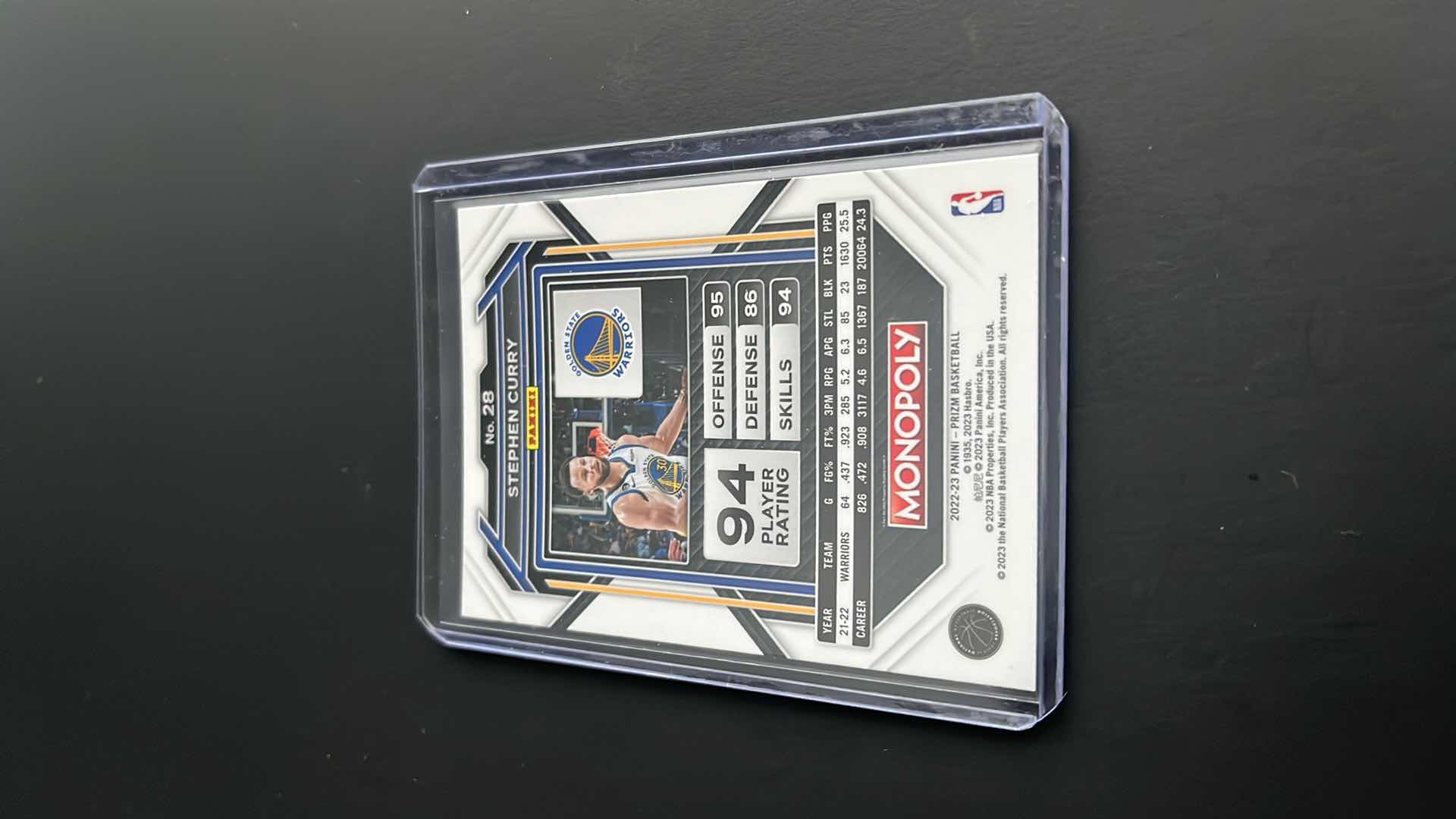 Photo 3 of 2022 STEPHEN CURRY PANINI CARD 28