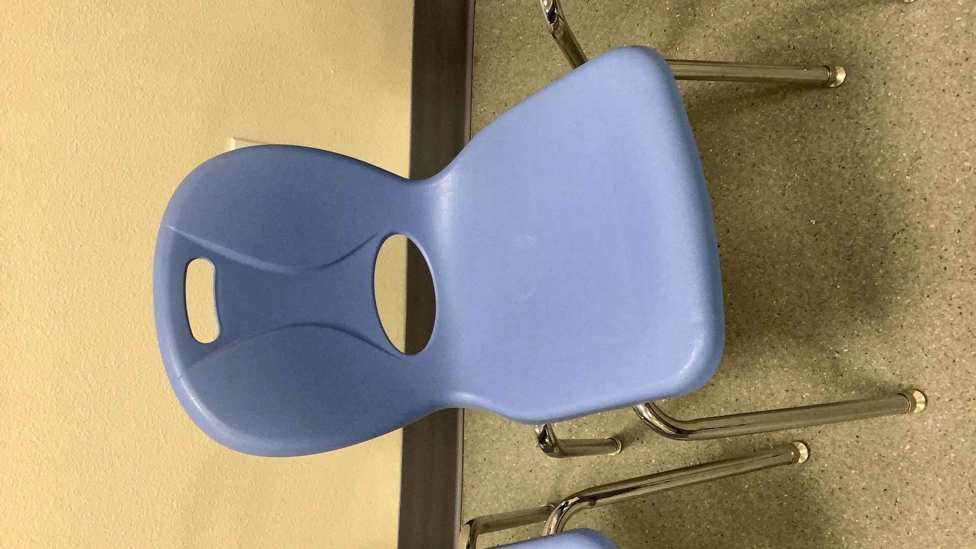 Photo 2 of 4 BLUE COLOR STACKABLE SCHOOL CHAIRS