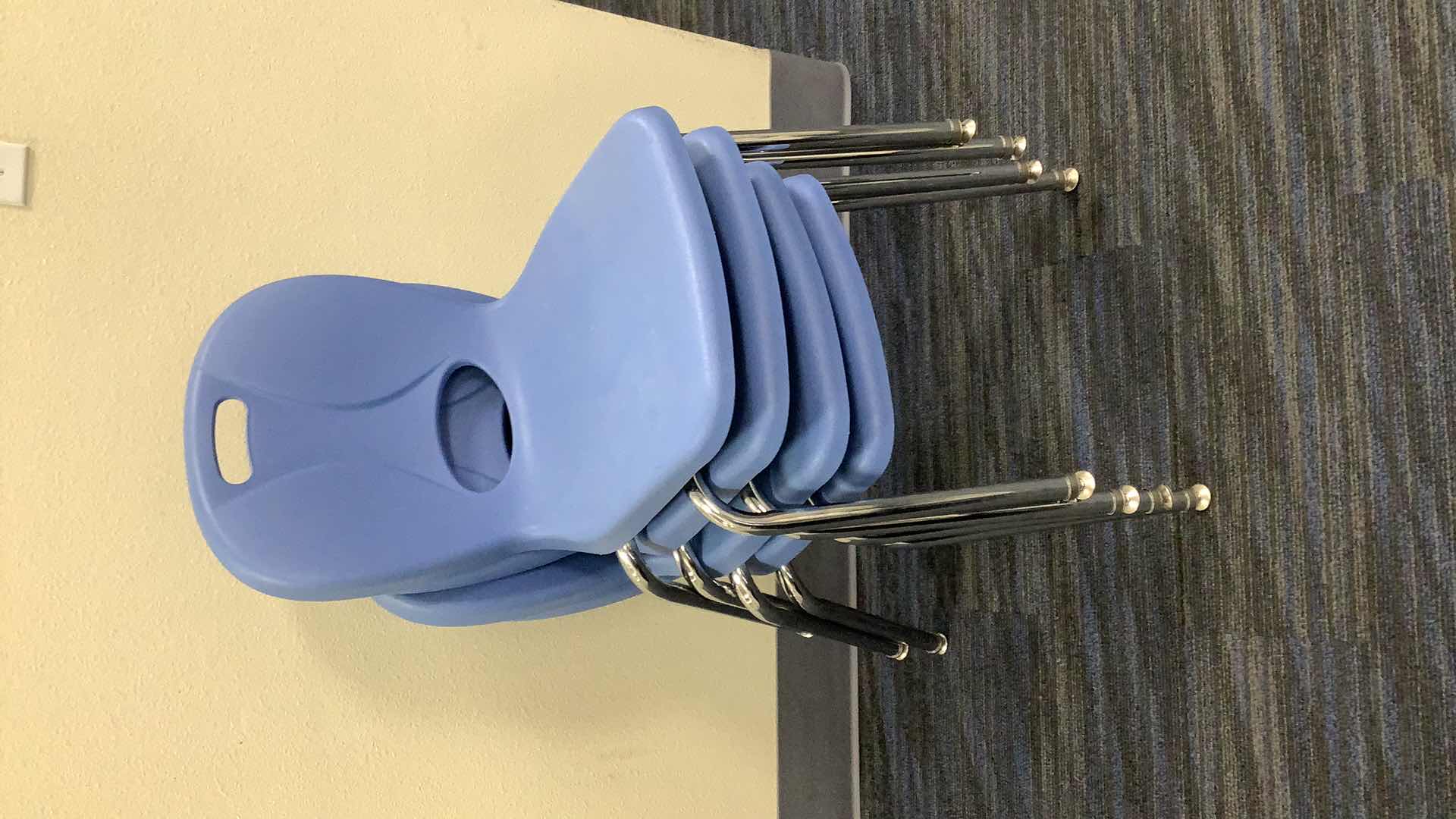 Photo 3 of 4 BLUE COLOR STACKABLE SCHOOL CHAIRS