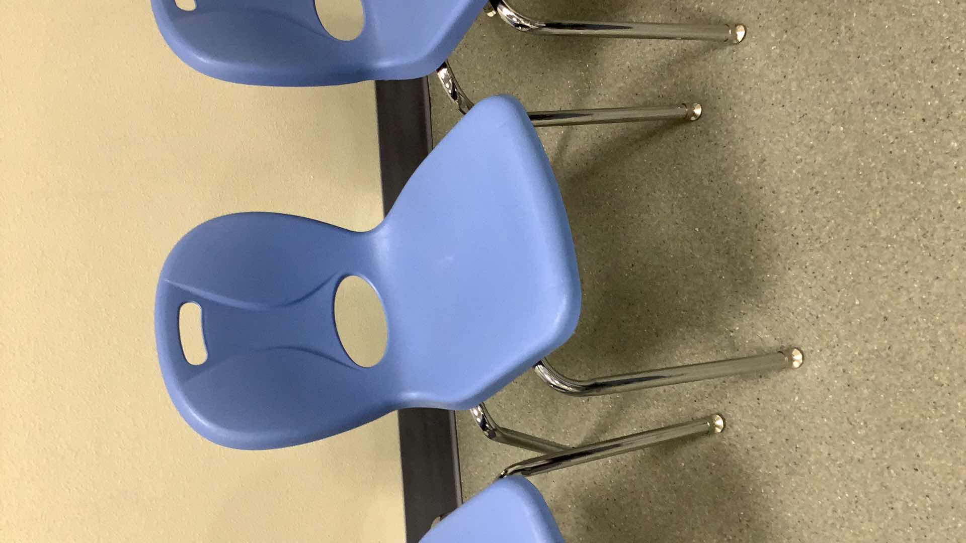 Photo 2 of 4 BLUE COLOR STACKABLE SCHOOL CHAIRS