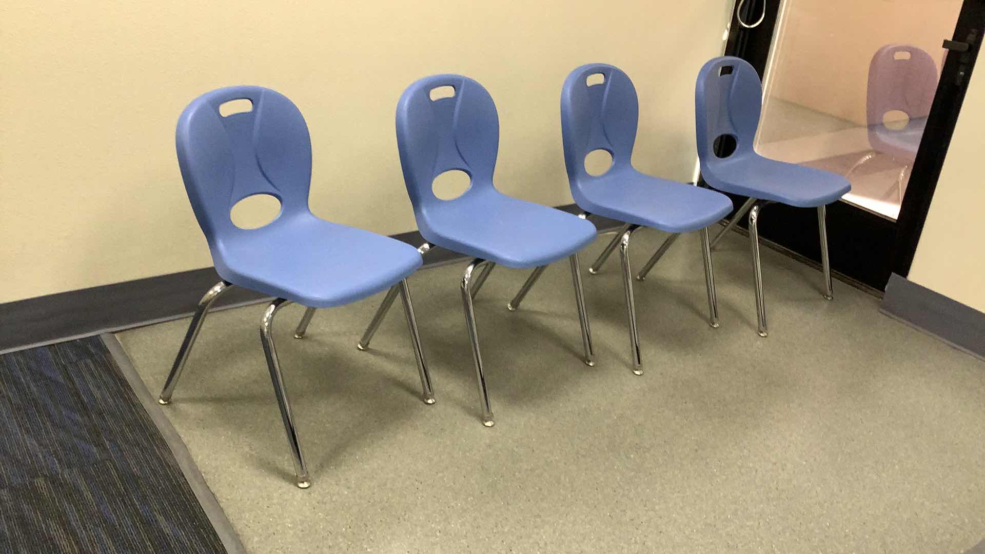 Photo 1 of 4 BLUE COLOR STACKABLE SCHOOL CHAIRS