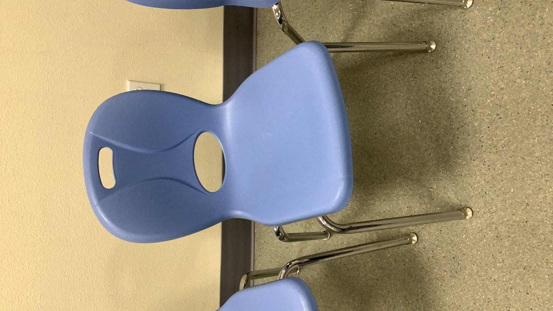 Photo 2 of 4 BLUE COLOR STACKABLE SCHOOL CHAIRS