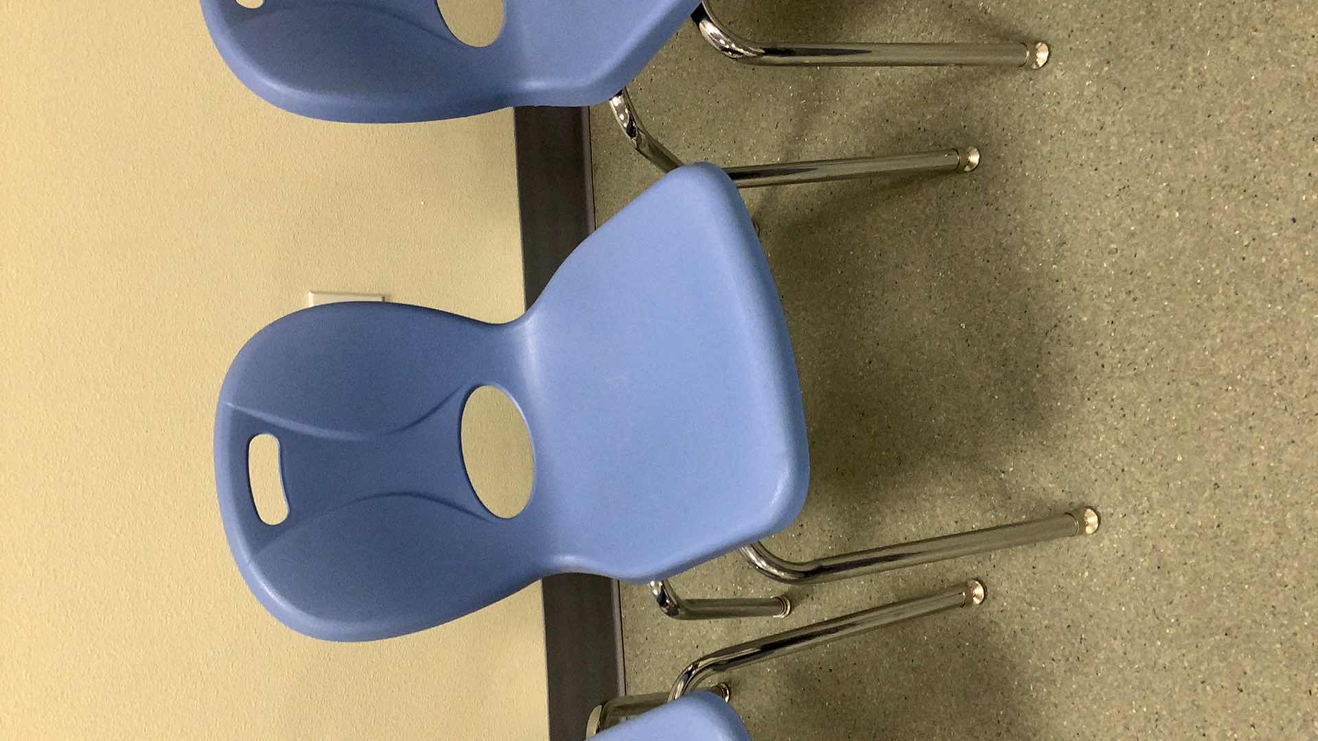 Photo 2 of 4 BLUE COLOR STACKABLE SCHOOL CHAIRS