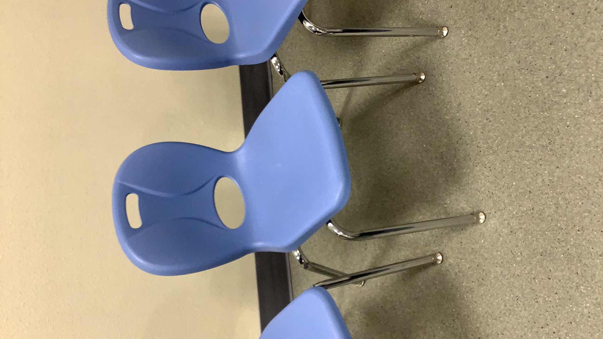 Photo 2 of 4 BLUE COLOR STACKABLE SCHOOL CHAIRS