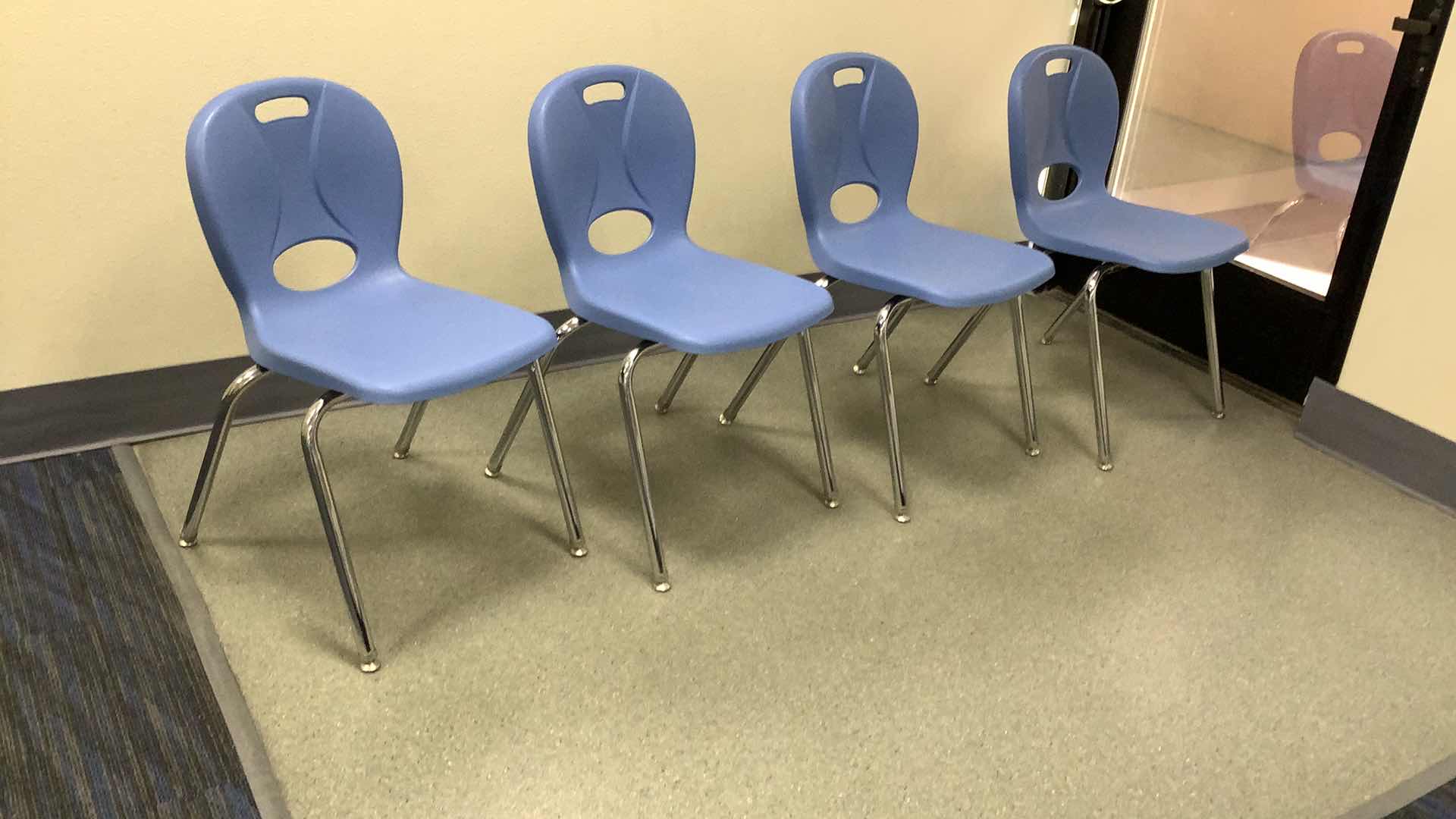 Photo 1 of 4 BLUE COLOR STACKABLE SCHOOL CHAIRS