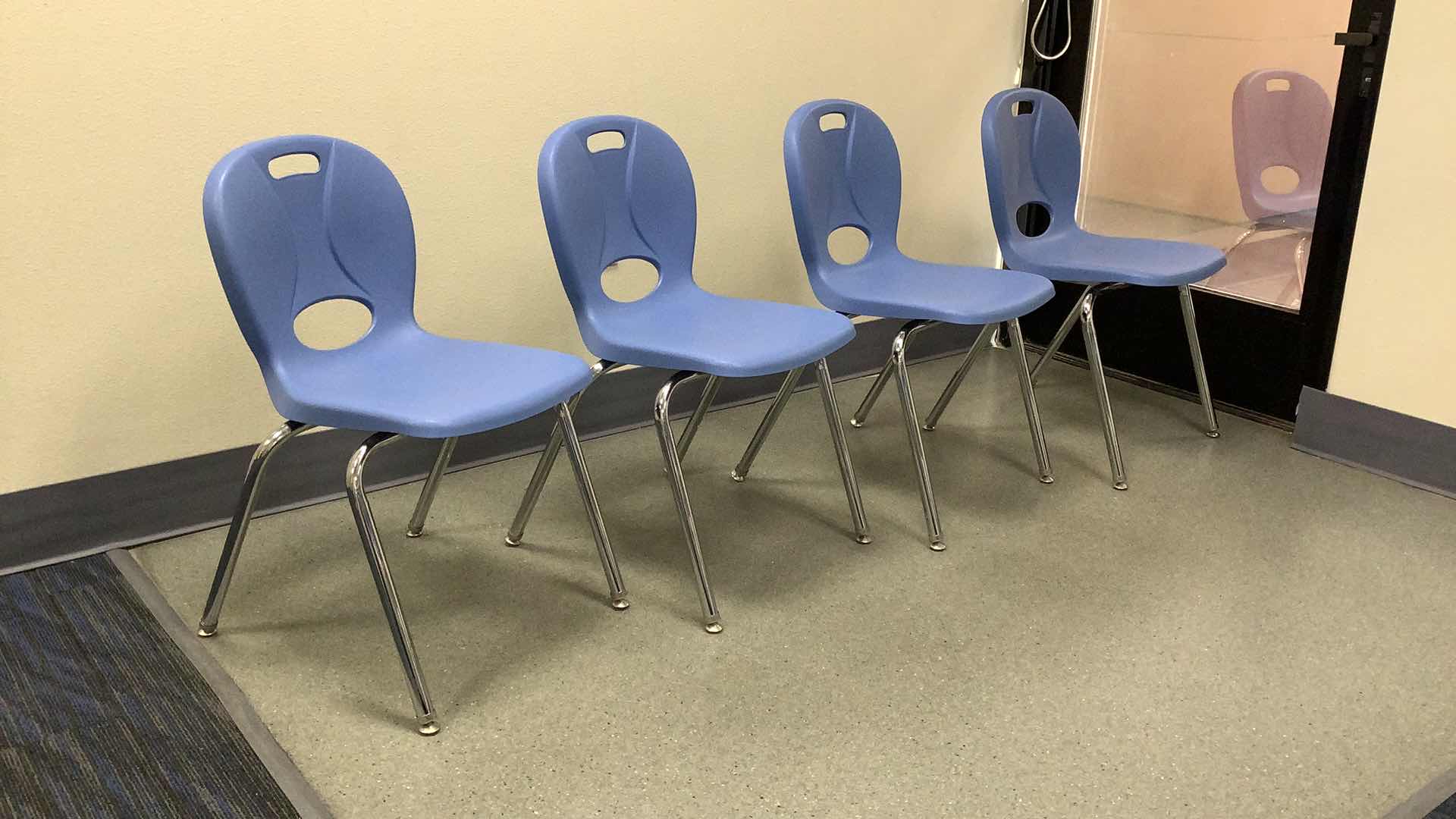 Photo 1 of 4 BLUE COLOR STACKABLE SCHOOL CHAIRS