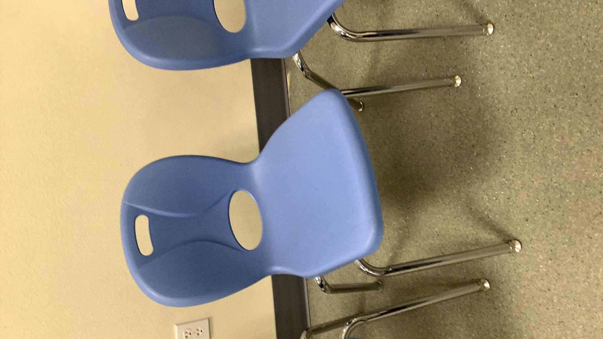 Photo 2 of 4 BLUE COLOR STACKABLE SCHOOL CHAIRS