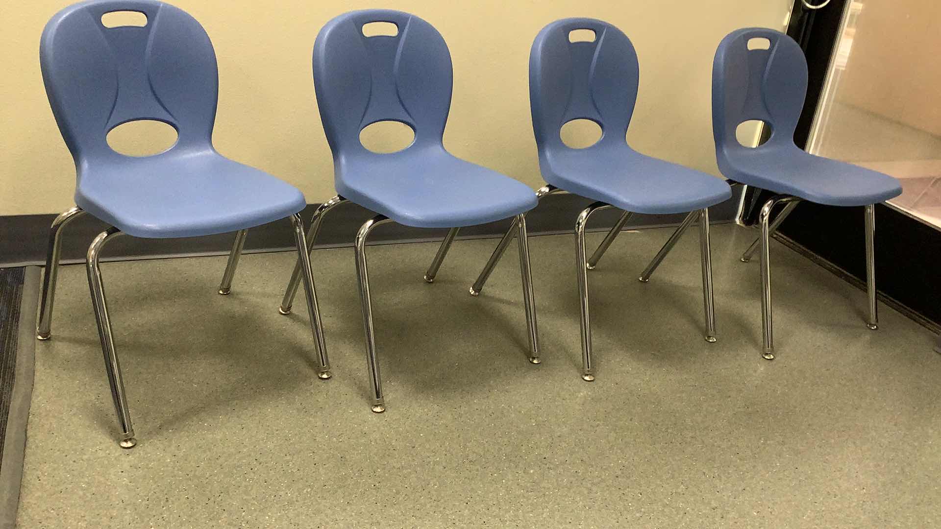 Photo 1 of 4 BLUE COLOR STACKABLE SCHOOL CHAIRS