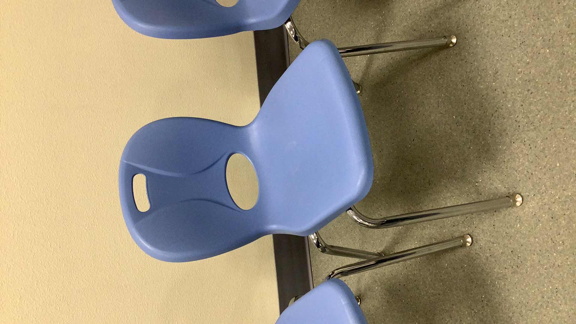 Photo 2 of 4 BLUE COLOR STACKABLE SCHOOL CHAIRS