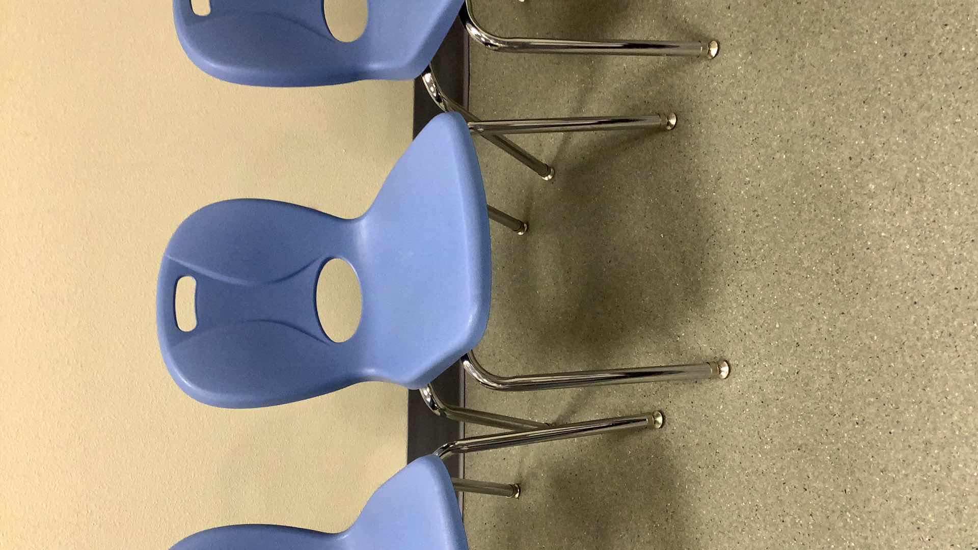 Photo 2 of 4 BLUE COLOR STACKABLE SCHOOL CHAIRS