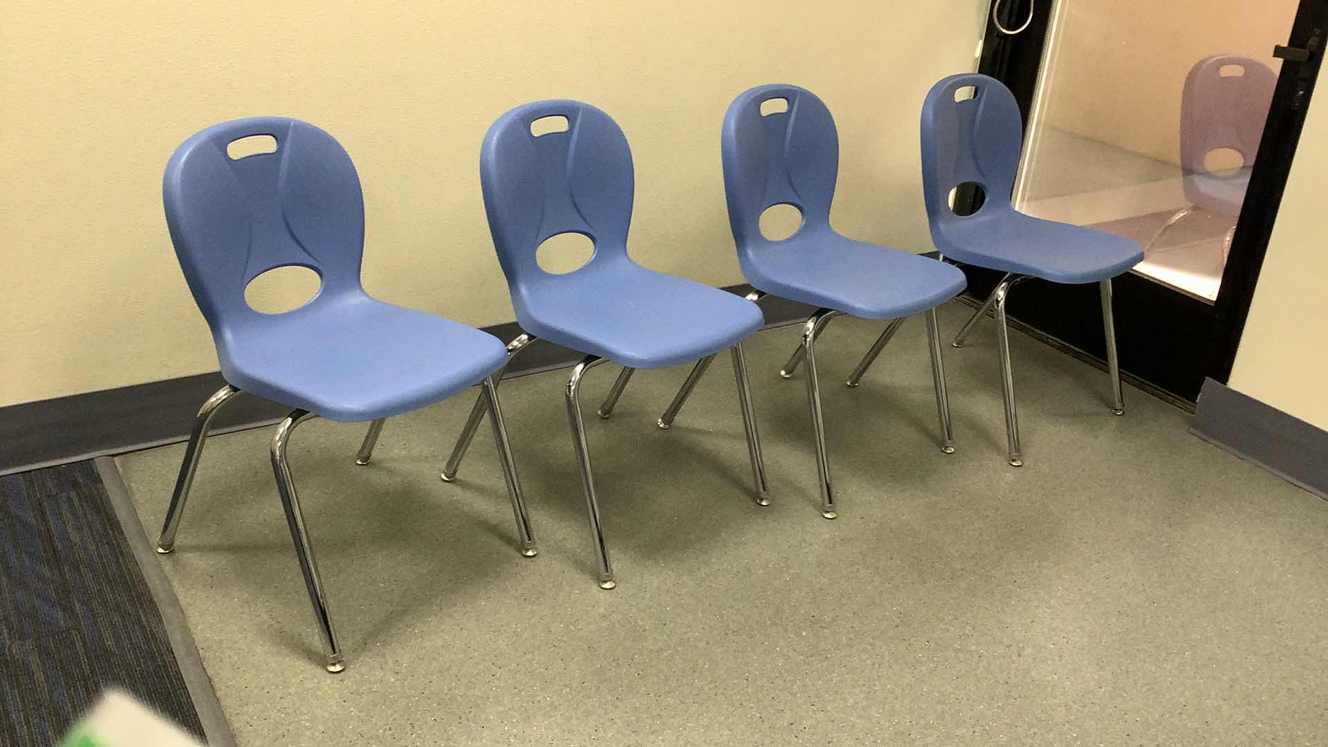 Photo 1 of 4 BLUE COLOR STACKABLE SCHOOL CHAIRS