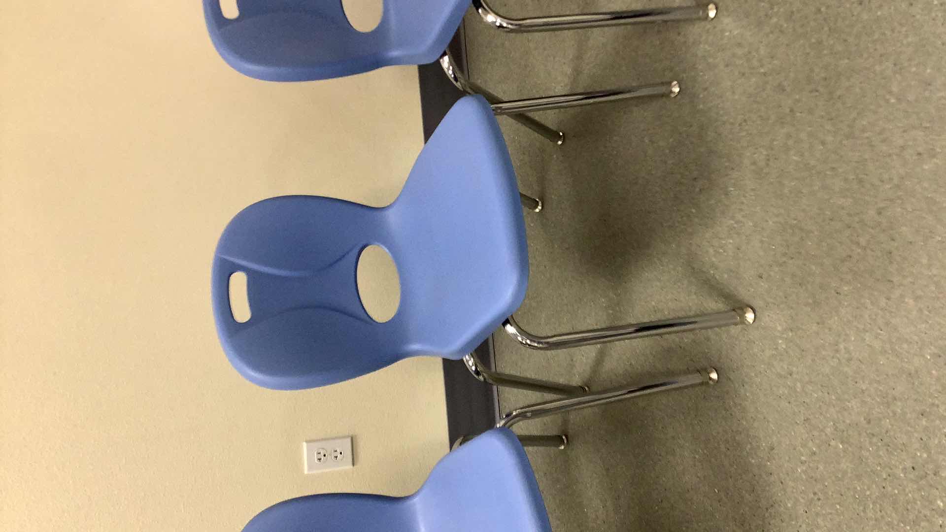 Photo 3 of 4 BLUE COLOR STACKABLE SCHOOL CHAIRS