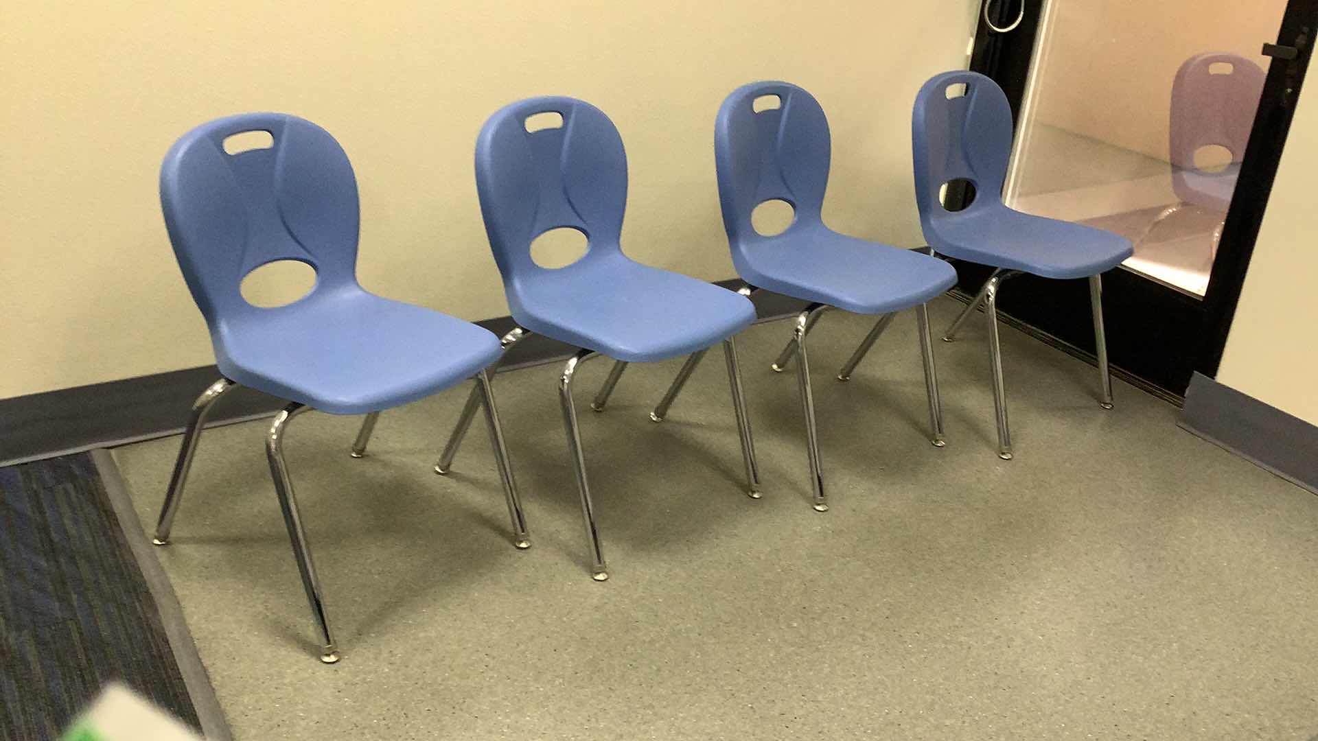 Photo 2 of 4 BLUE COLOR STACKABLE SCHOOL CHAIRS