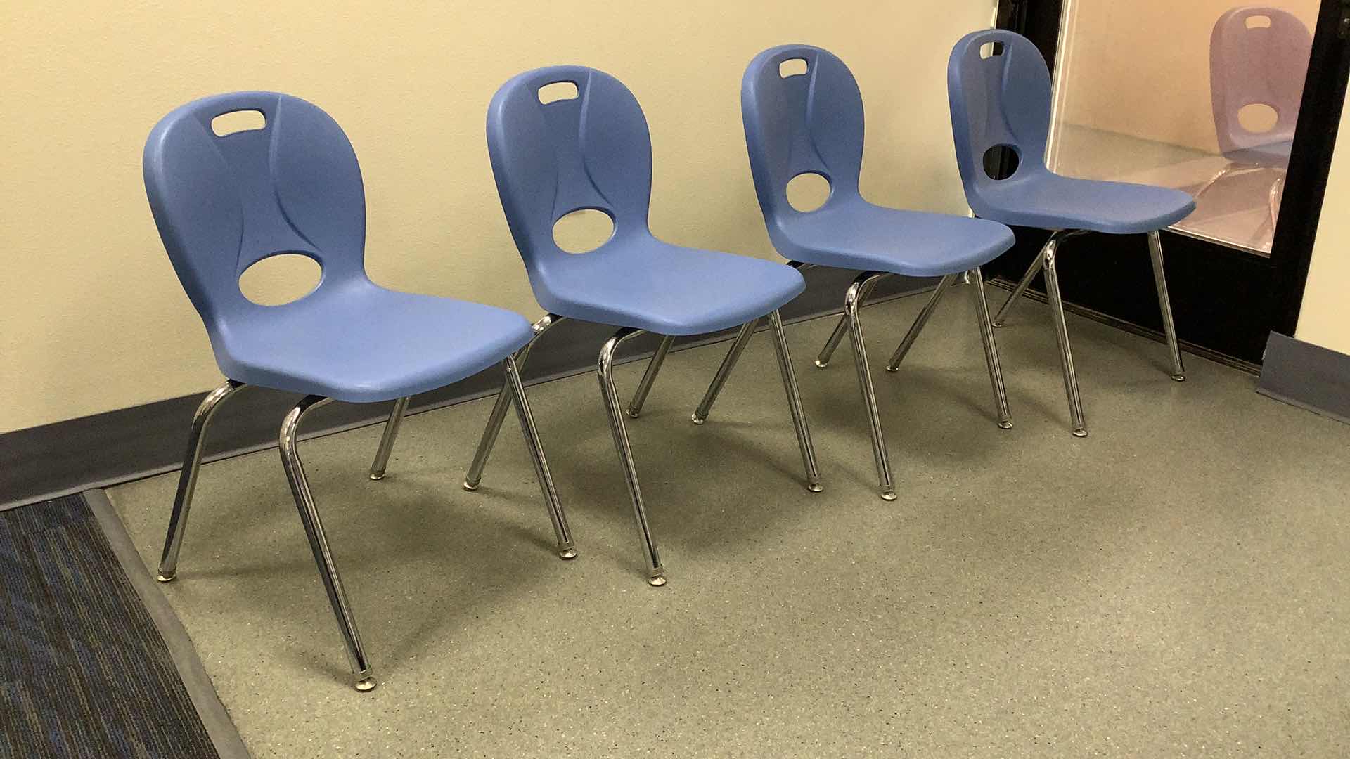 Photo 1 of 4 BLUE COLOR STACKABLE SCHOOL CHAIRS