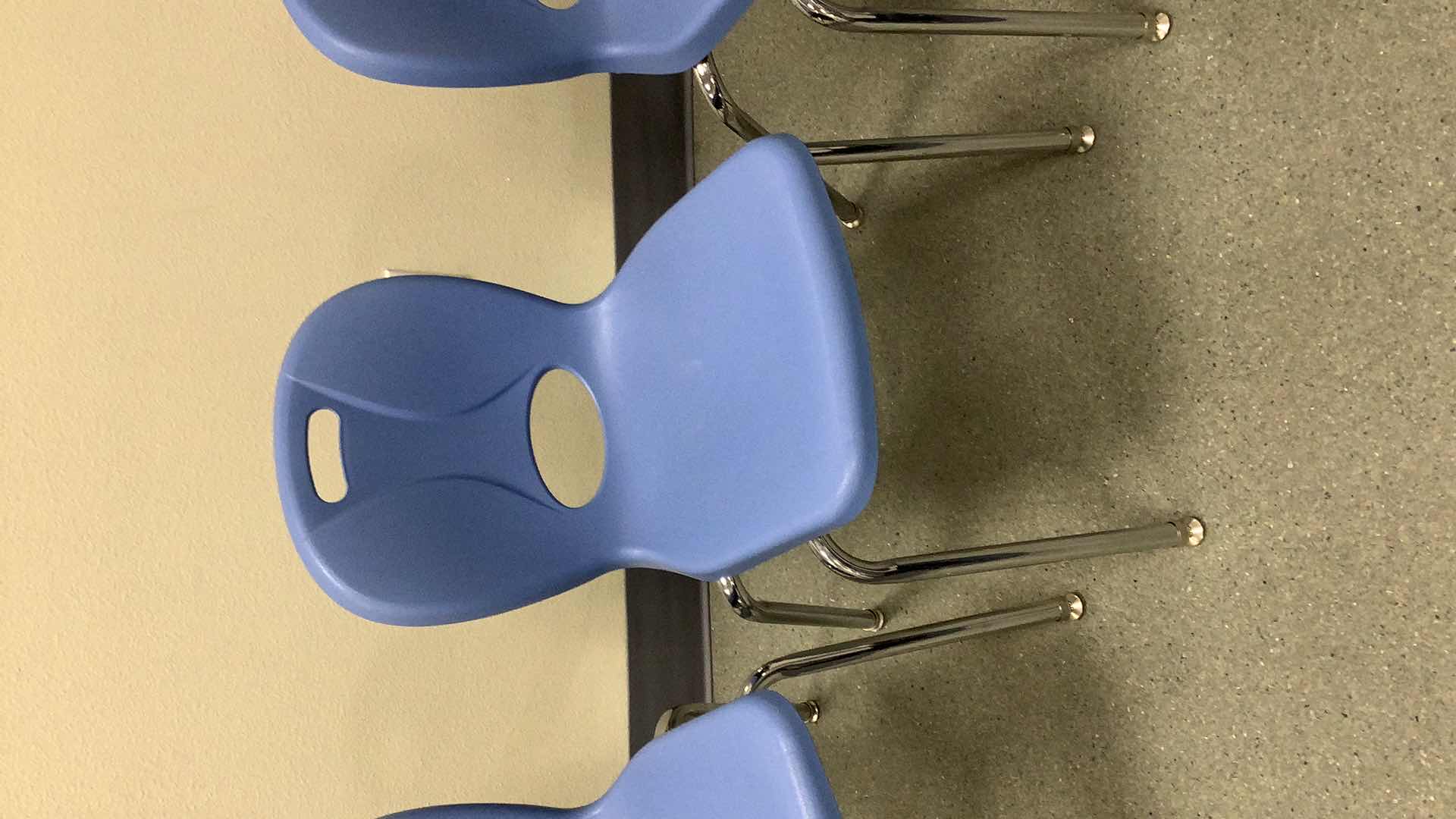 Photo 2 of 4 BLUE COLOR STACKABLE SCHOOL CHAIRS