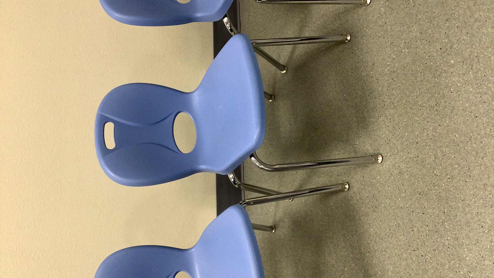 Photo 2 of 4 BLUE COLOR STACKABLE SCHOOL CHAIRS