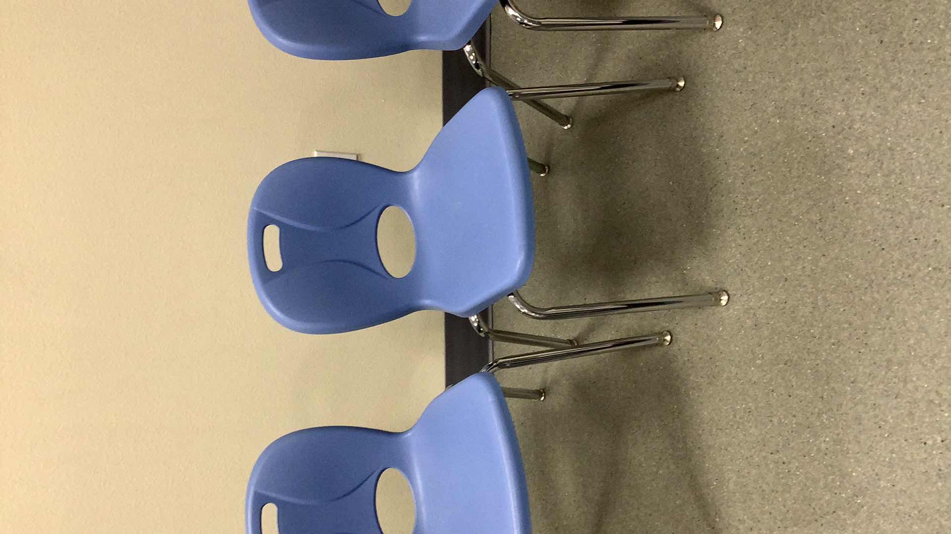 Photo 2 of 4 BLUE COLOR STACKABLE SCHOOL CHAIRS