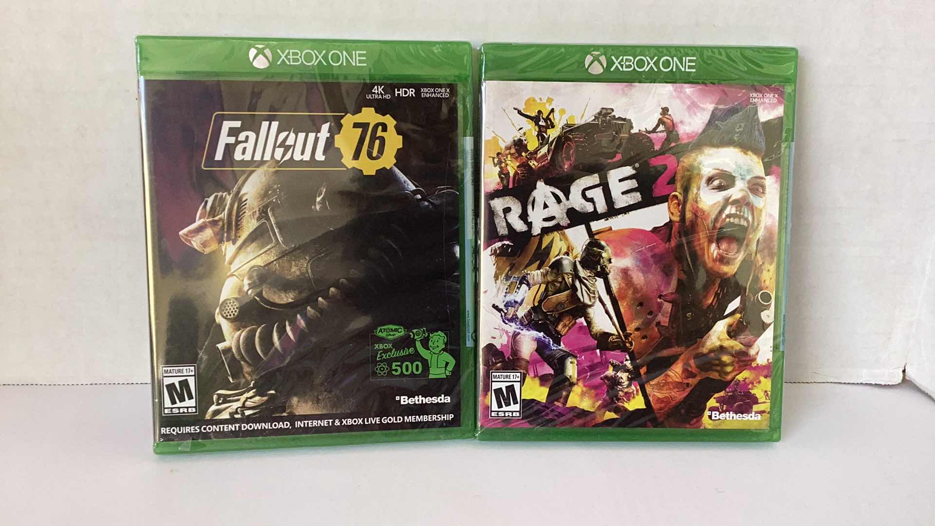 Photo 1 of 2 NEW X-BOX GAMES: FALLOUT 76 AND RAGE 2