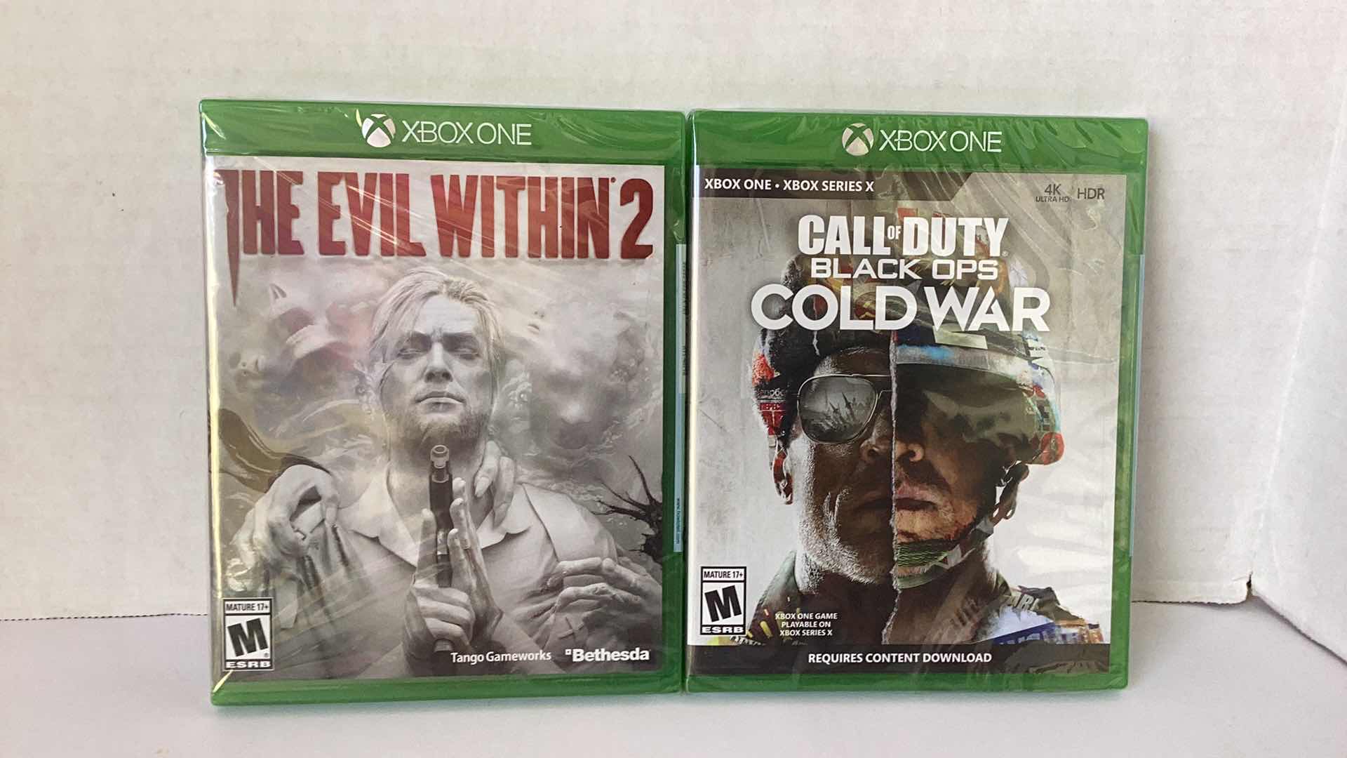 Photo 1 of 2 NEW X-BOX GAMES: THE EVIL WITHIN 2 AND CALL OF DUTY BLACK OPS COLD WAR
