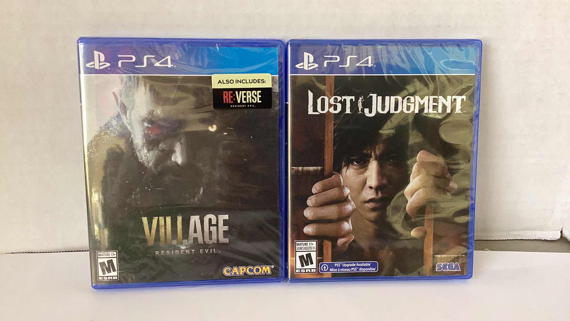 Photo 1 of 2 NEW PS4 GAMES: RESIDENT EVIL VILLAGE AND LOST JUDGEMENT
