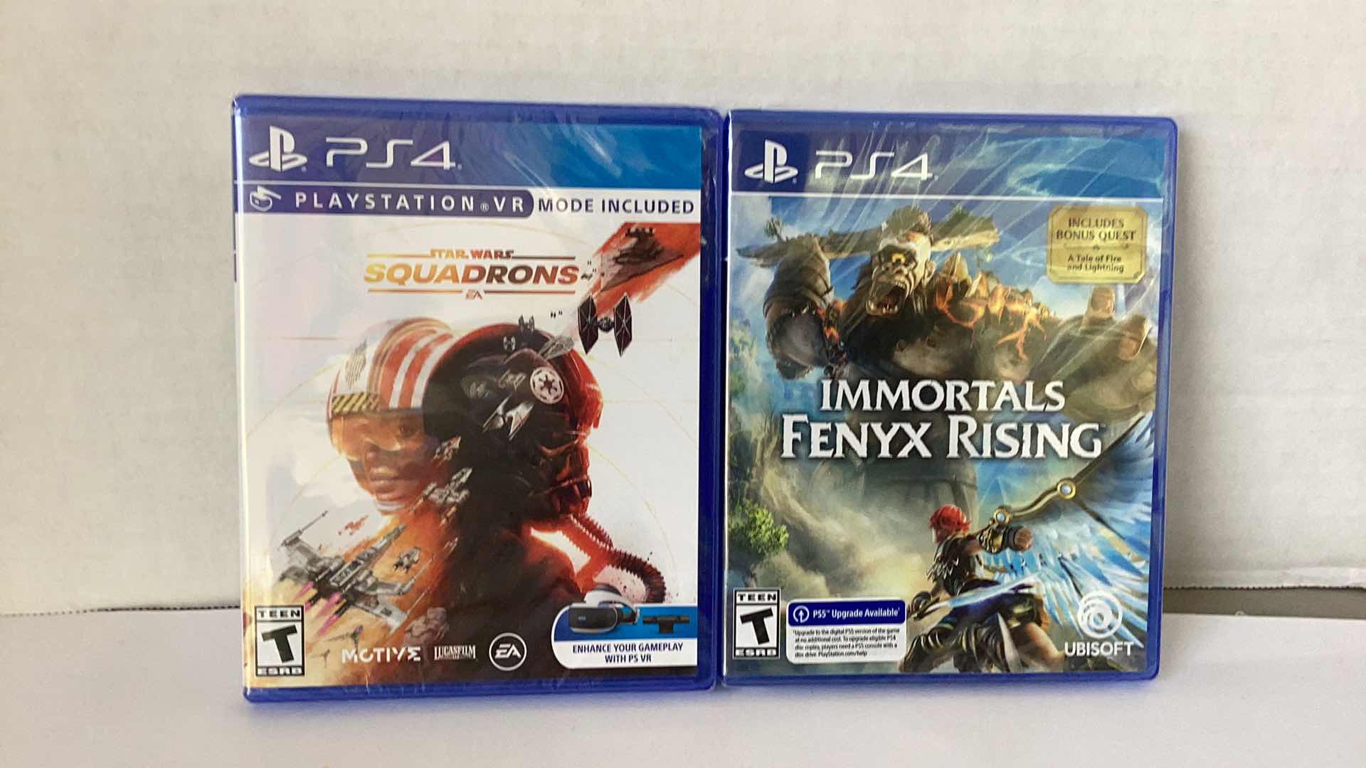 Photo 1 of 2 NEW PS4 GAMES: STAR WARS SQUADRONS AND IMMORTALS FENYX RISING