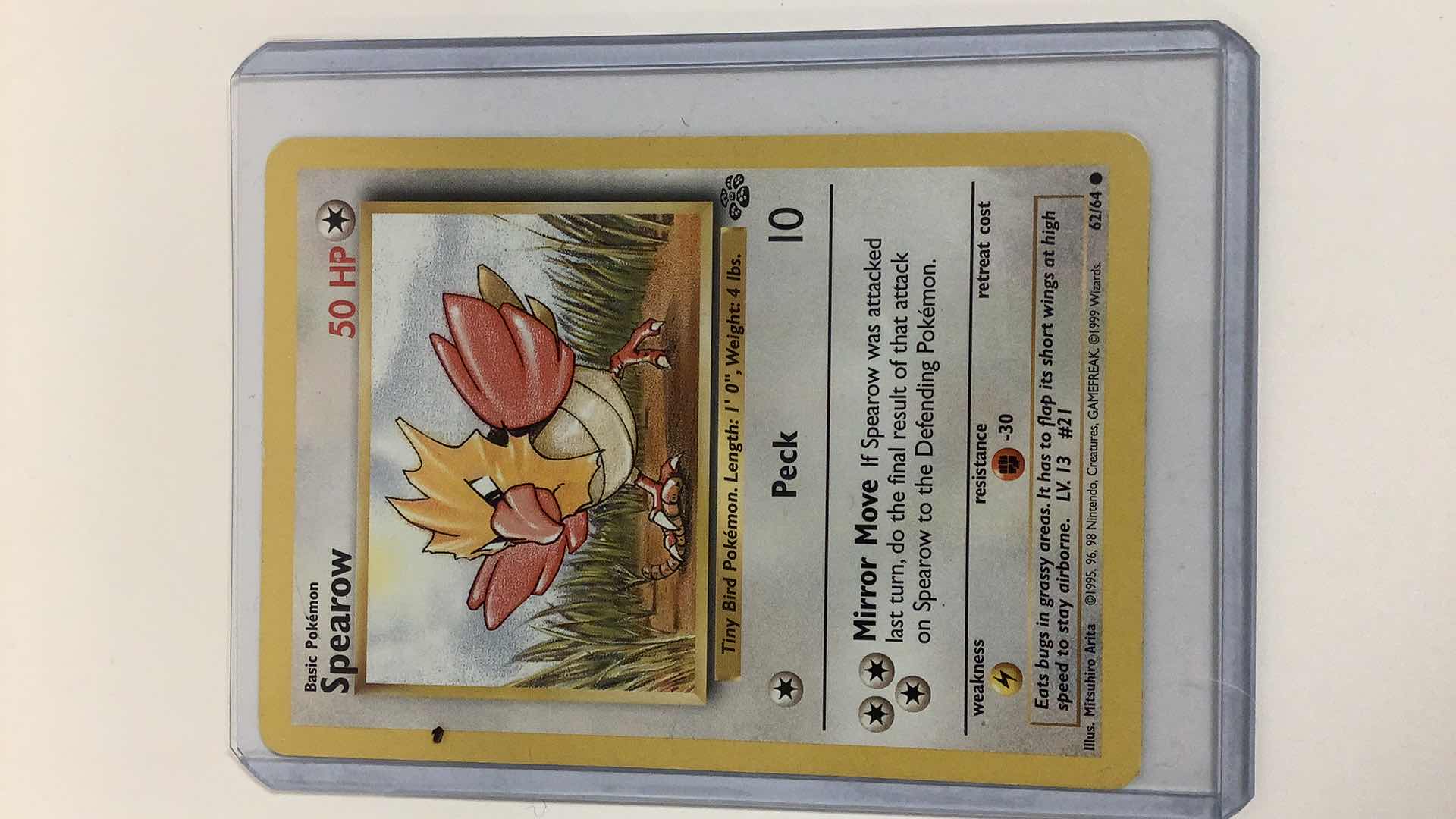 Photo 1 of 1995 SPEAROW POKÉMON CARD