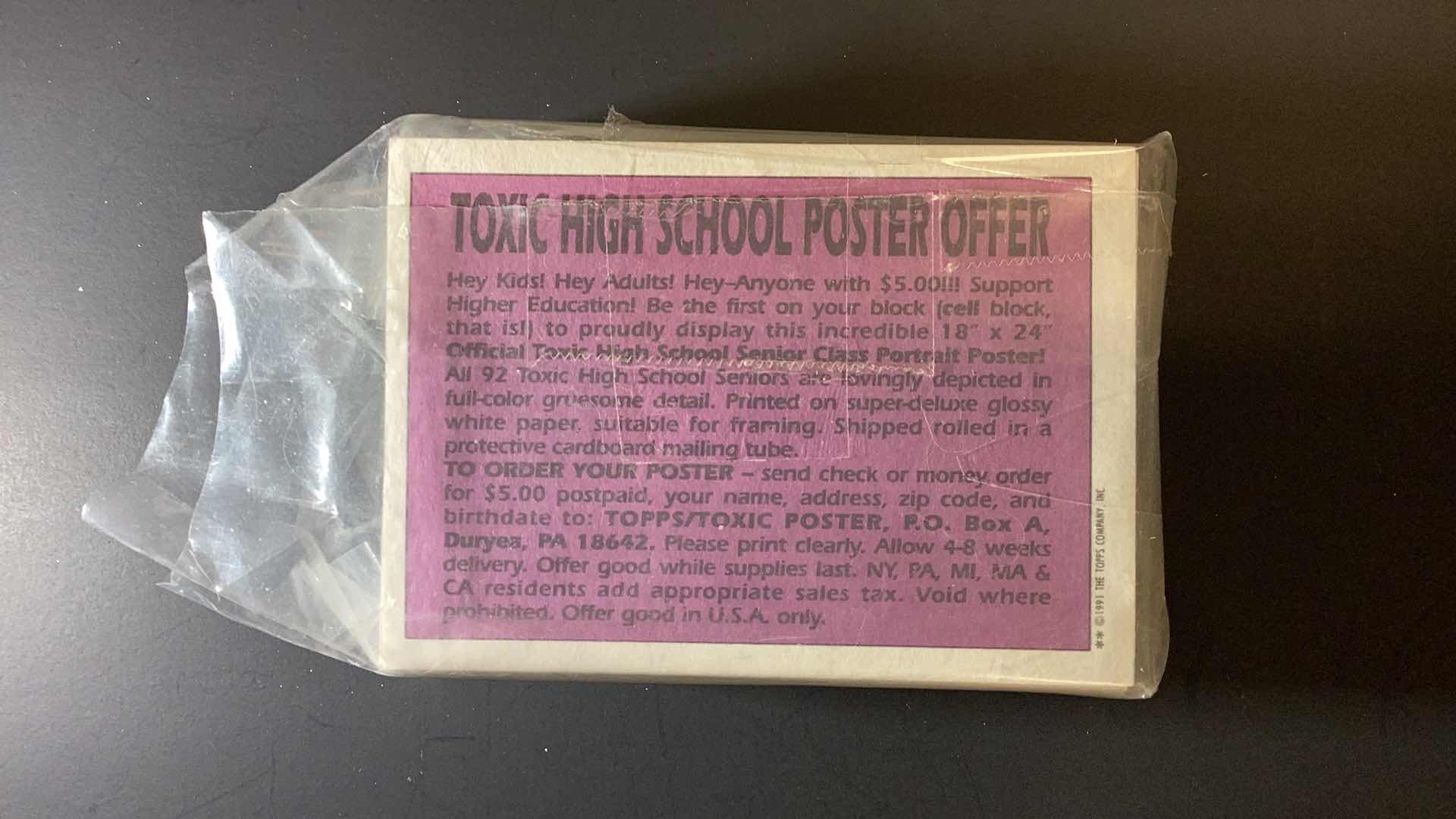 Photo 3 of SET OF 1991 TOXIC HIGH SCHOOL CARDS 1-88B