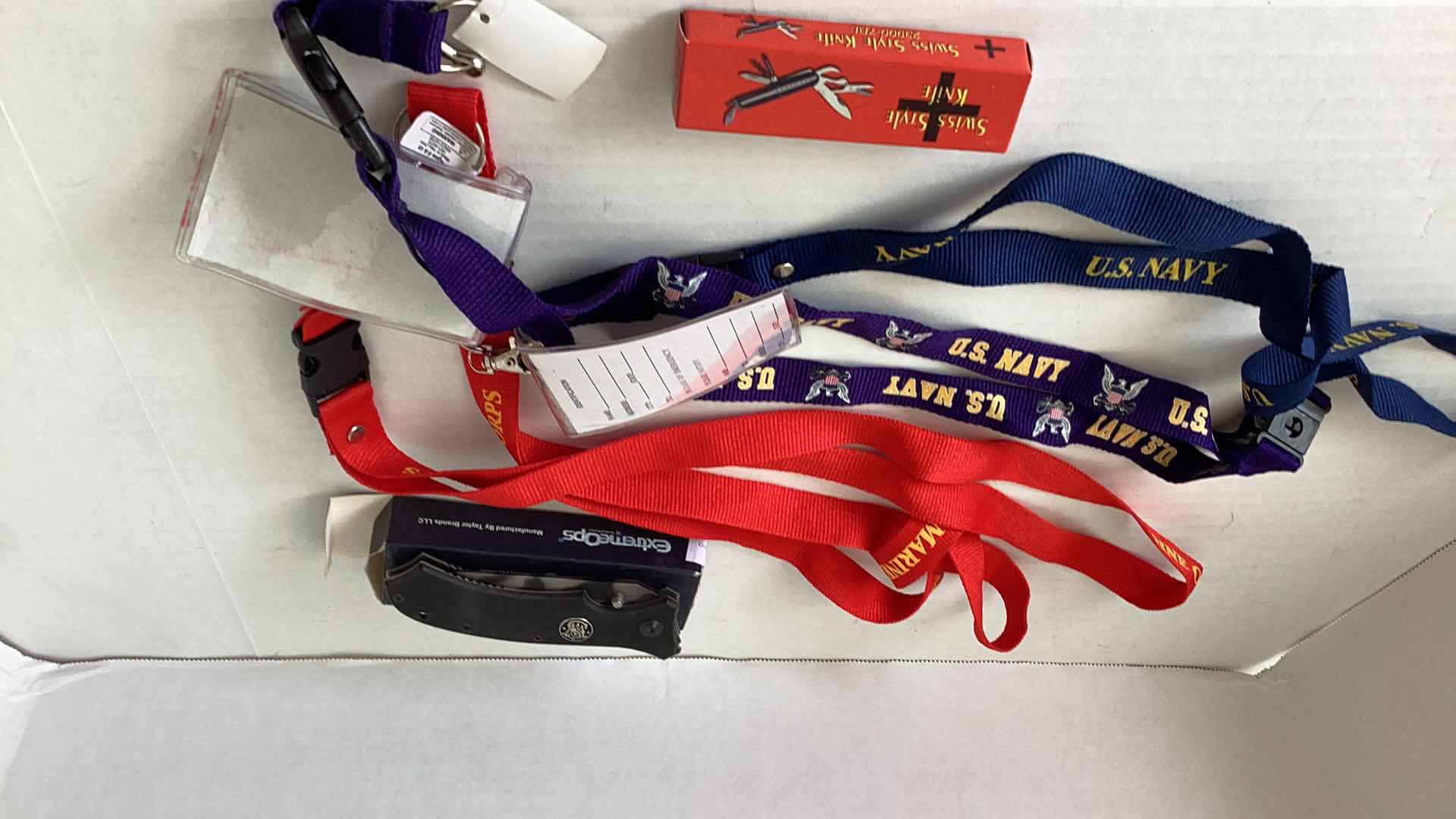 Photo 1 of NAVY, MARINE CORPS LANYARDS AND KNIVES SMITH WESSON