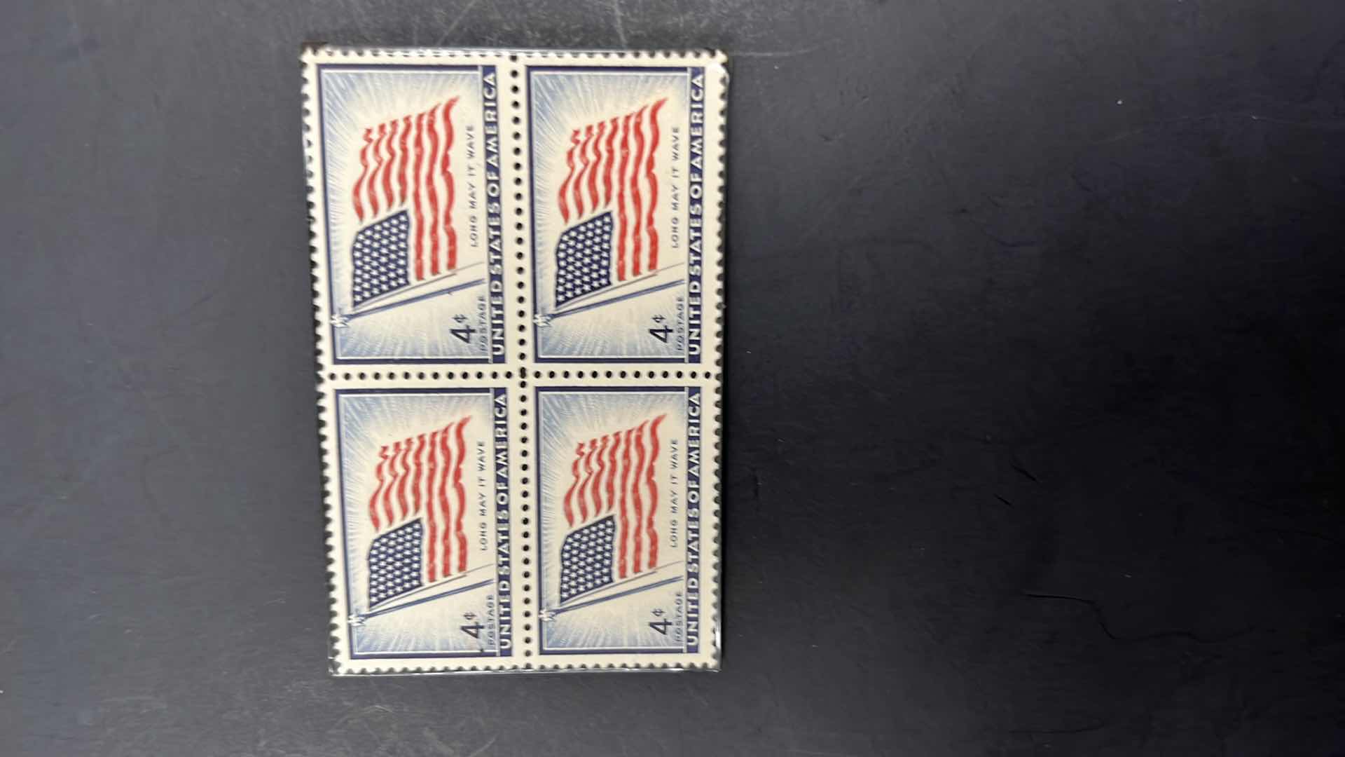 Photo 2 of STAMPS BLOCK UNITED STATES 1956 OLD GLORY #1094