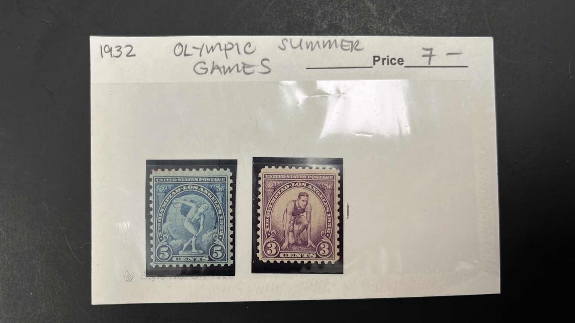 Photo 1 of STAMPS UNITED STATES VINTAGE OLYMPIC SUMMER GAMES  LOS ANGELES 1932 UNUSED