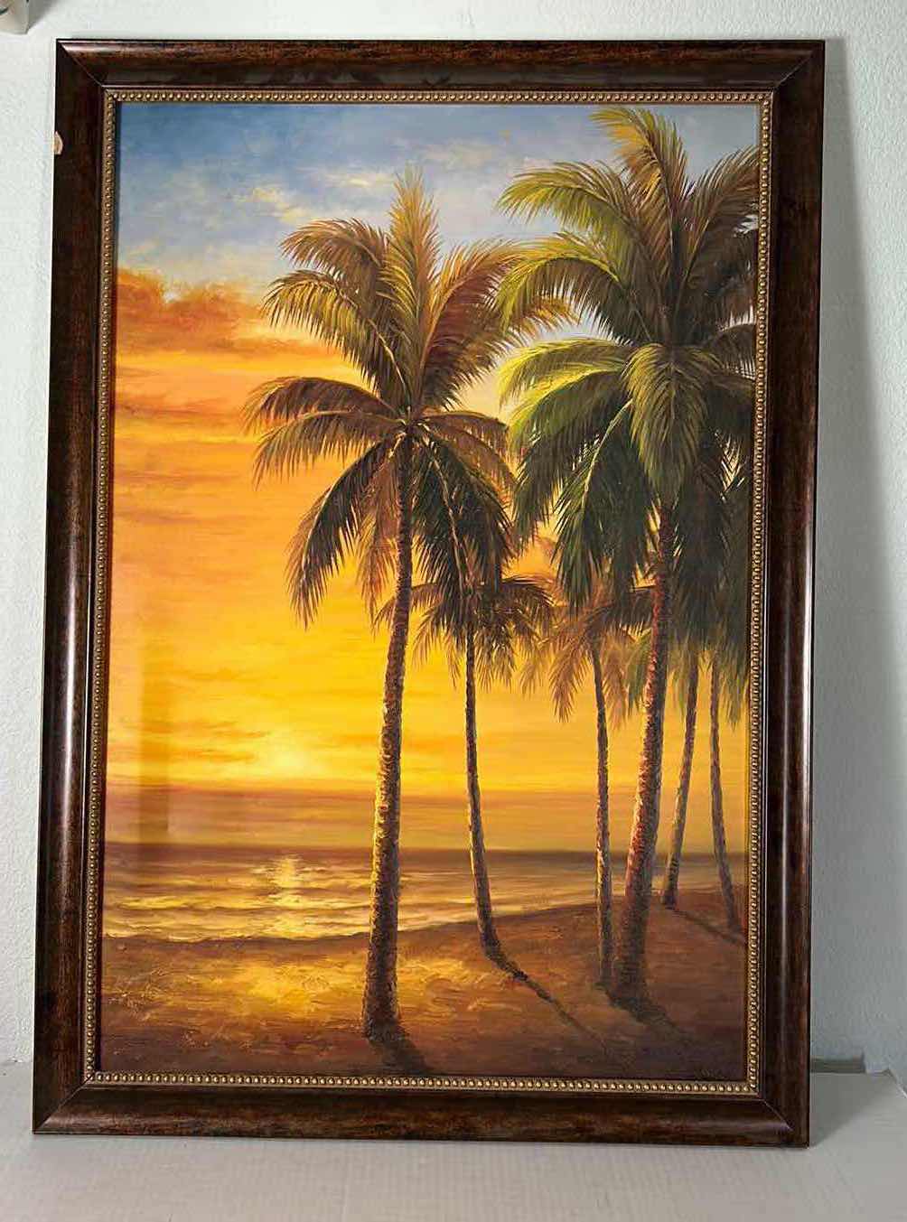 Photo 1 of OIL ON CANVAS, PALM TREES, FRAMED ARTWORK