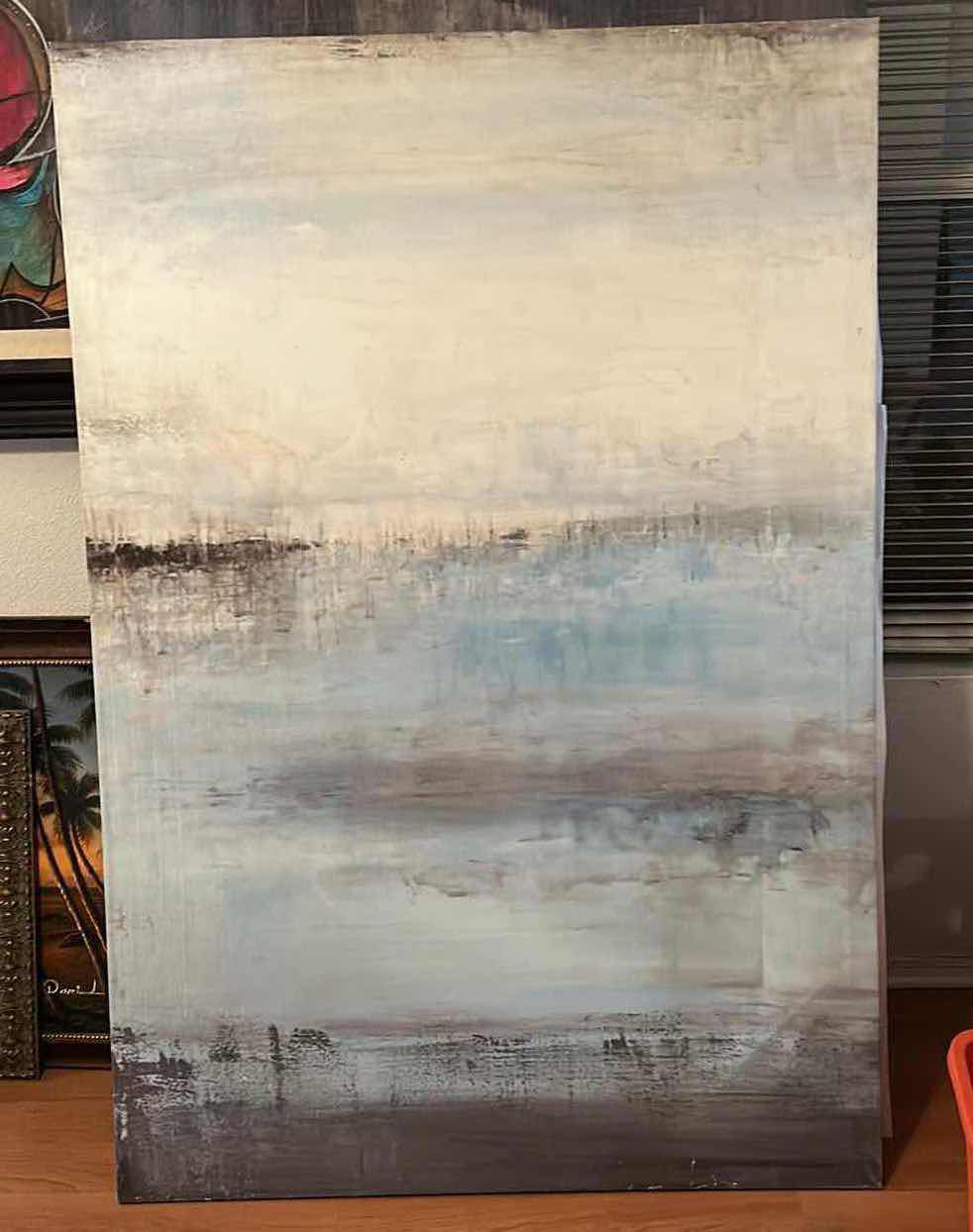 Photo 4 of STRETCHED CANVAS, SHADES OF BLUE UNFRAMED ARTWORK 42“ x 62“