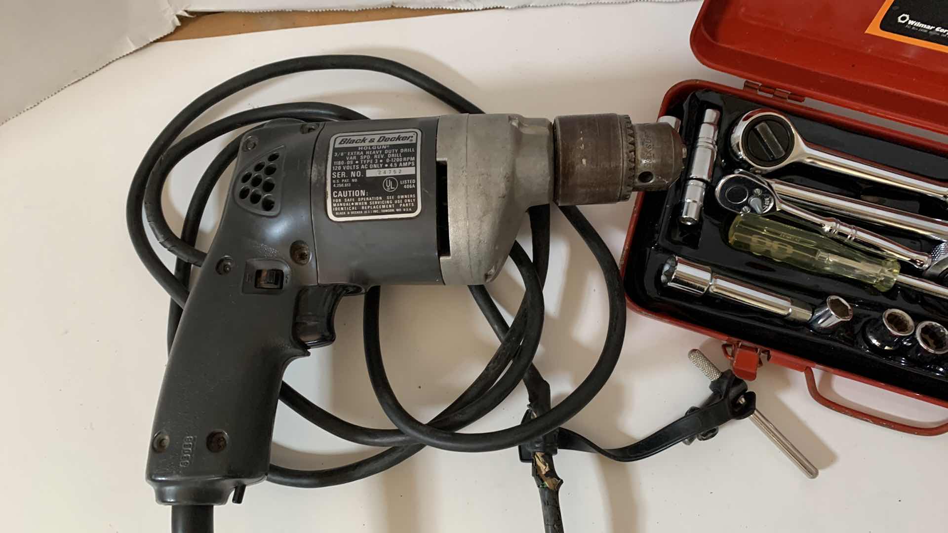 Photo 3 of BLACK AND DECKER EXTRA HEAVY DUTY DRILL WITH SOCKETS SET