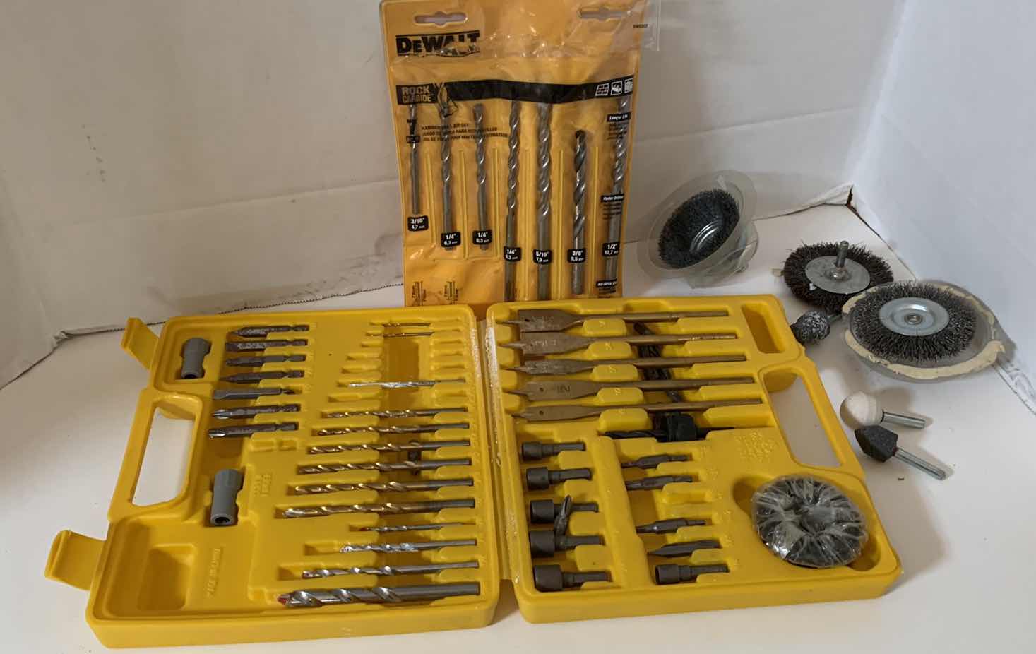 Photo 1 of DEWALT DRILL BITS AND OTHER BITS AND NETAL BRUSHES