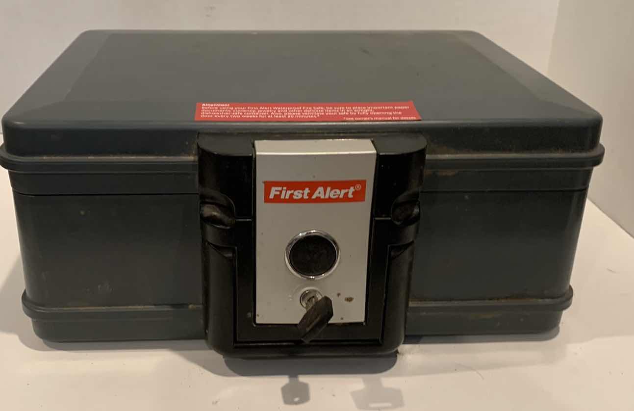 Photo 1 of FIRST ALERT WATERPROOF FIRE SAFE WITH KEY 14” X 10” H 6”